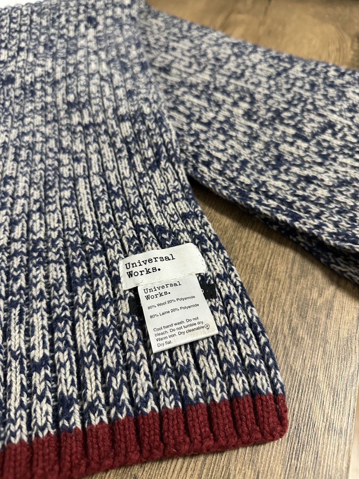Universal Works Universal Works Wool Knit Long Scarf Denim Style Rare Size ONE SIZE - 2 Thumbnail