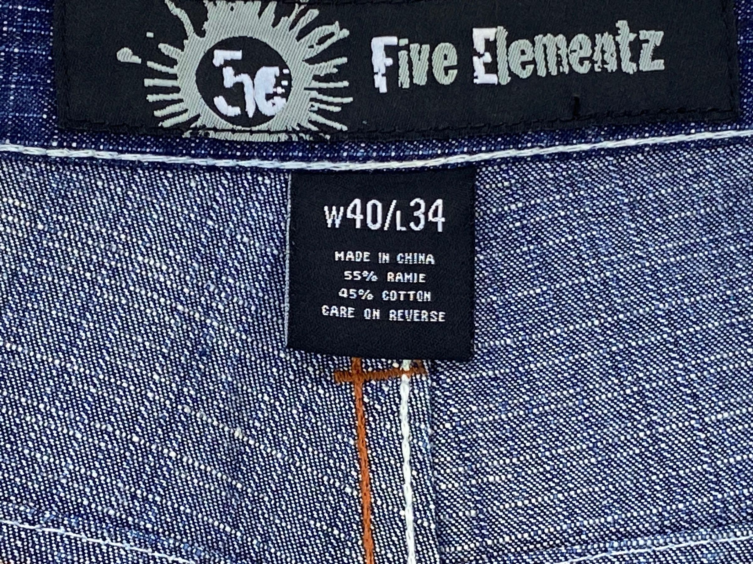Japanese Brand Five Elementz Baggy Denim Jeans Hip Hop Skateboard Size US 40 / EU 56 - 9 Thumbnail