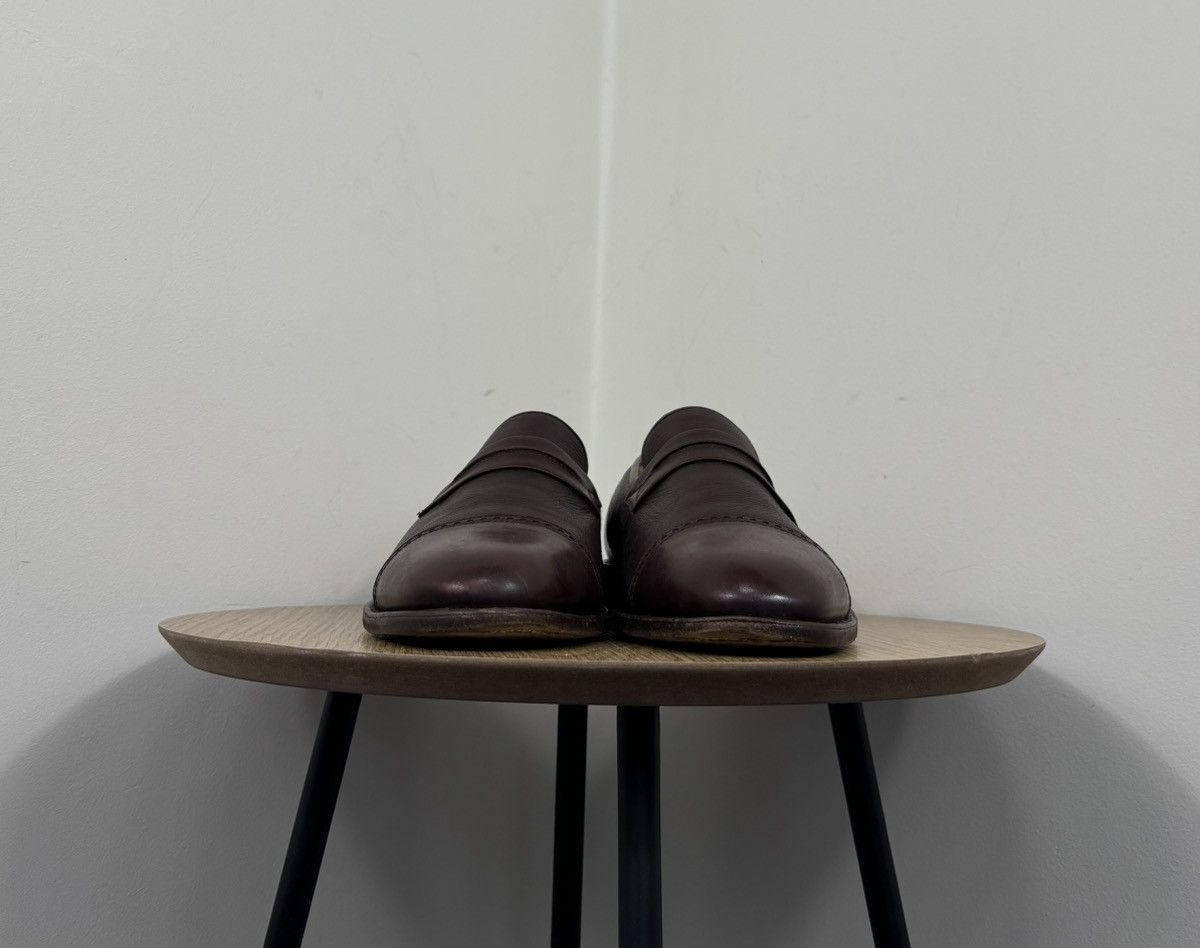 Gravati Gravati Vintage Men’s Burgundy Brown Leather Penny Loafers Size US 8.5 / EU 41-42 - 6 Thumbnail
