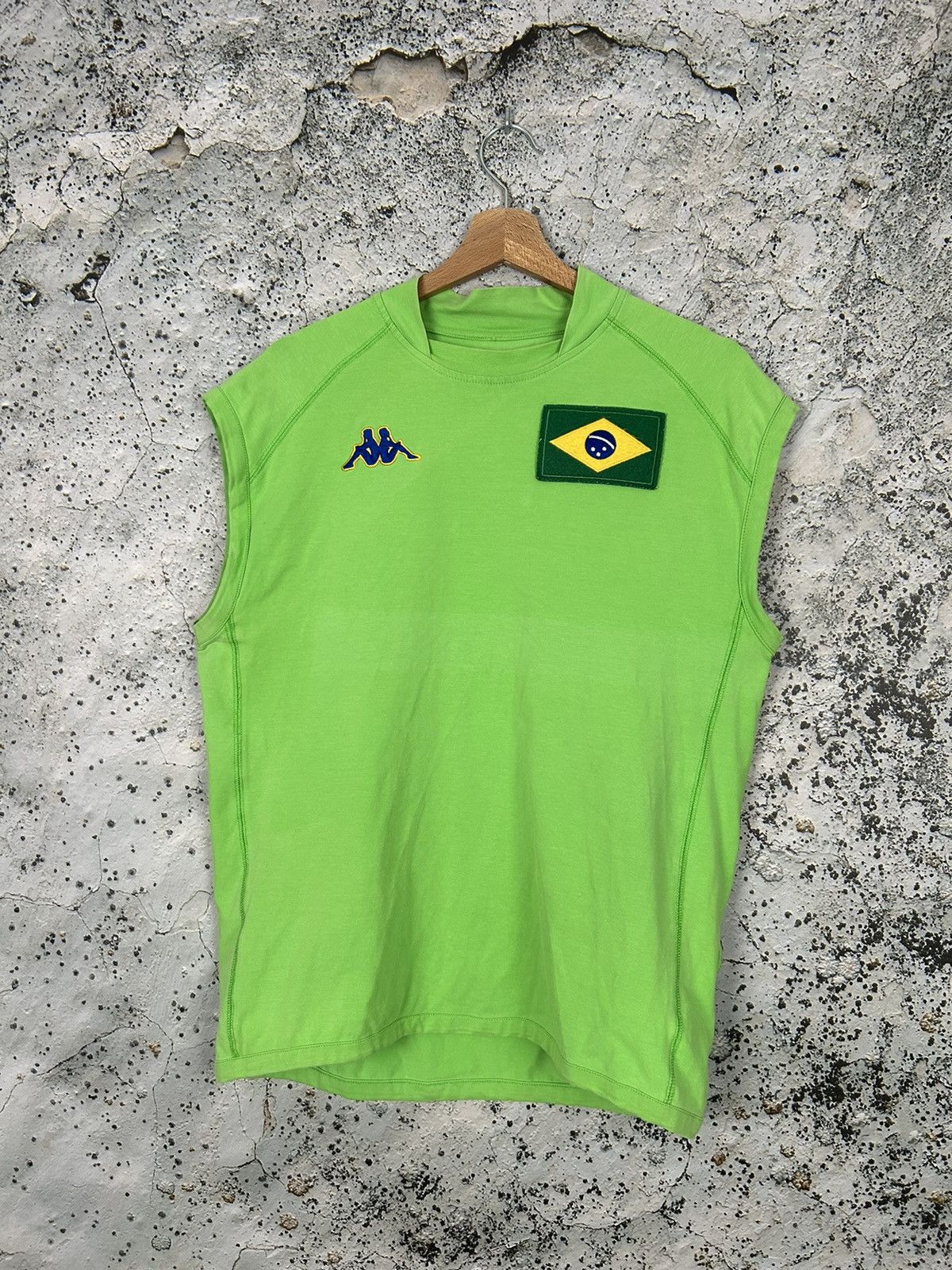 Kappa Vintage Kappa Brazil 90s Jersey Tank Top Sportswear Rare Size US M / EU 48-50 / 2 - 1 Thumbnail