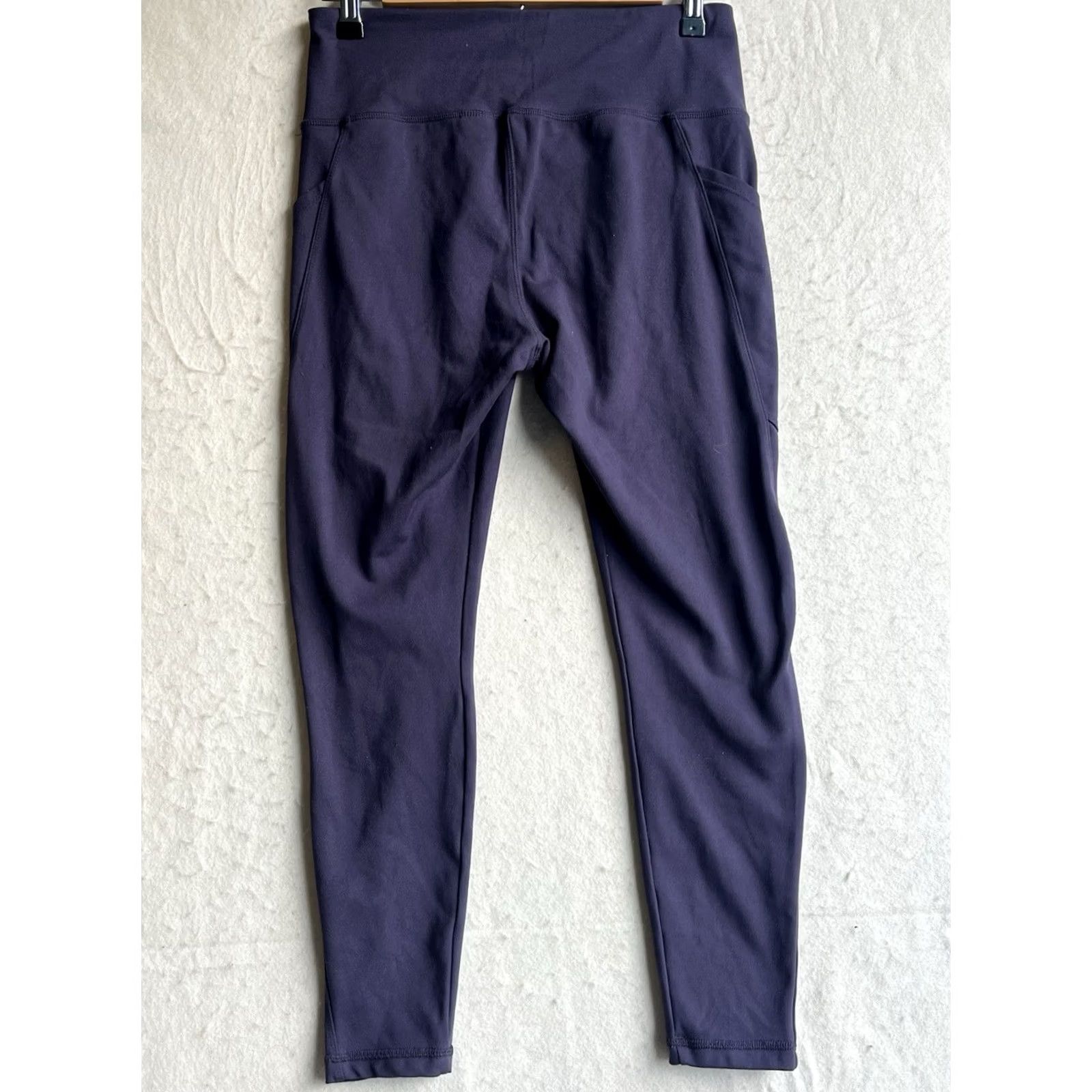 Vintage Danskin Womens Purple Leggings Size Medium Pockets Yoga Gym Workout Comfy Size 32" / US 10 / IT 46 - 2 Thumbnail