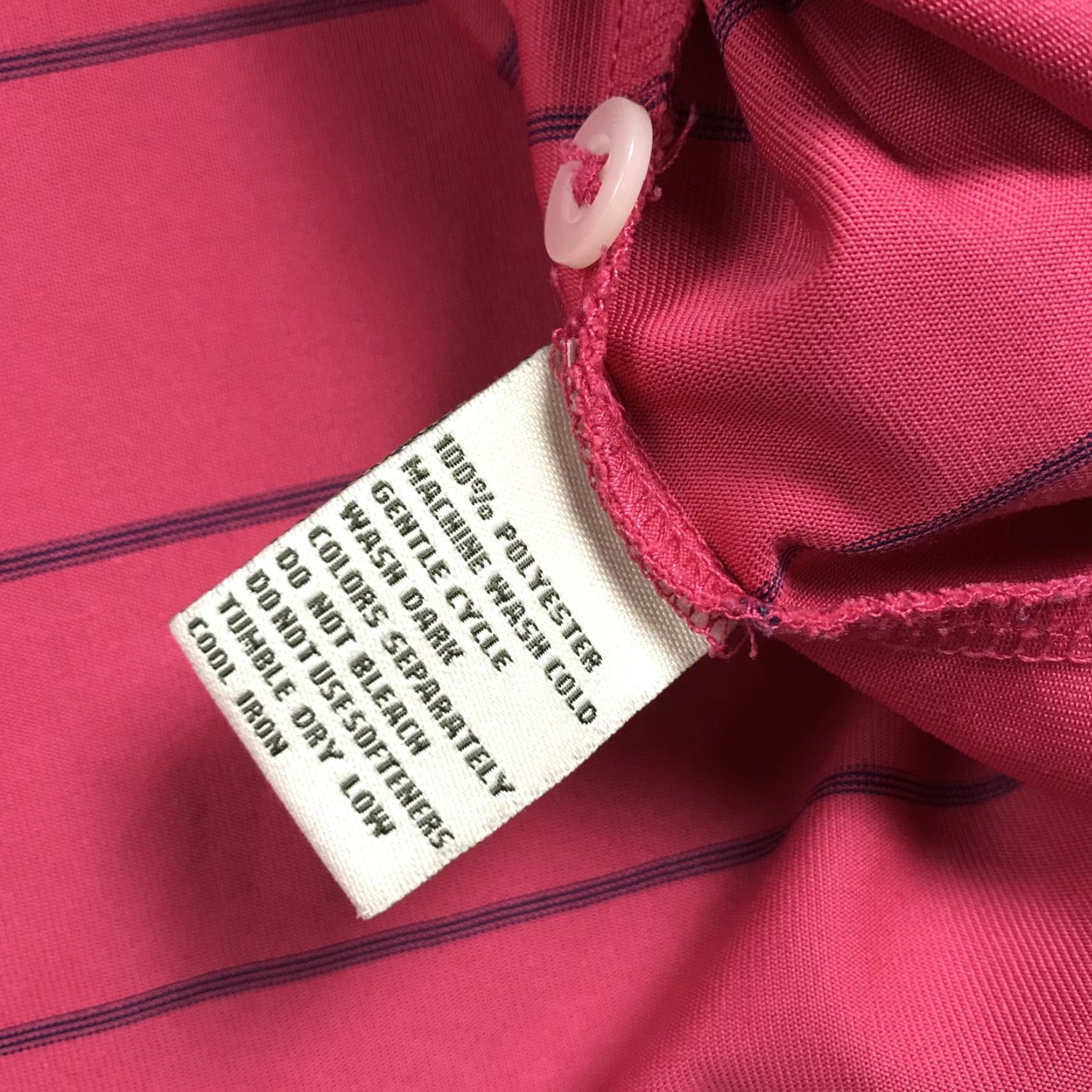 Vintage Donald Ross Polo Shirt Mens M Pink Striped Button Collar Short Sleeve Golf Shirt Size US M / EU 48-50 / 2 - 6 Thumbnail