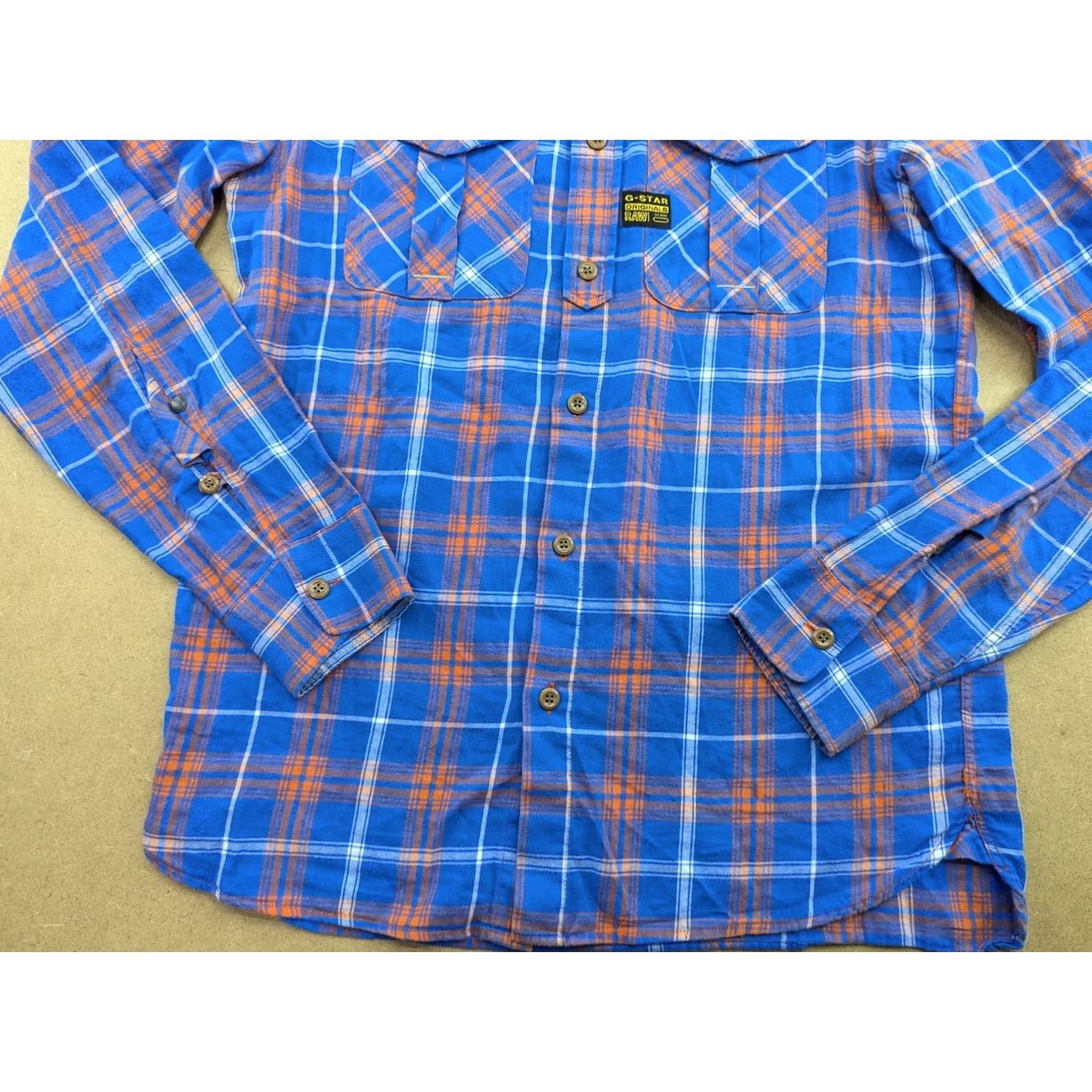G-Star G STAR RAW ATHAN RANDOLPH Check Shirt Long Sleeve Blue Size Medium Mens Regular Button-Up Shirt Size US M / EU 48-50 / 2 - 5 Thumbnail