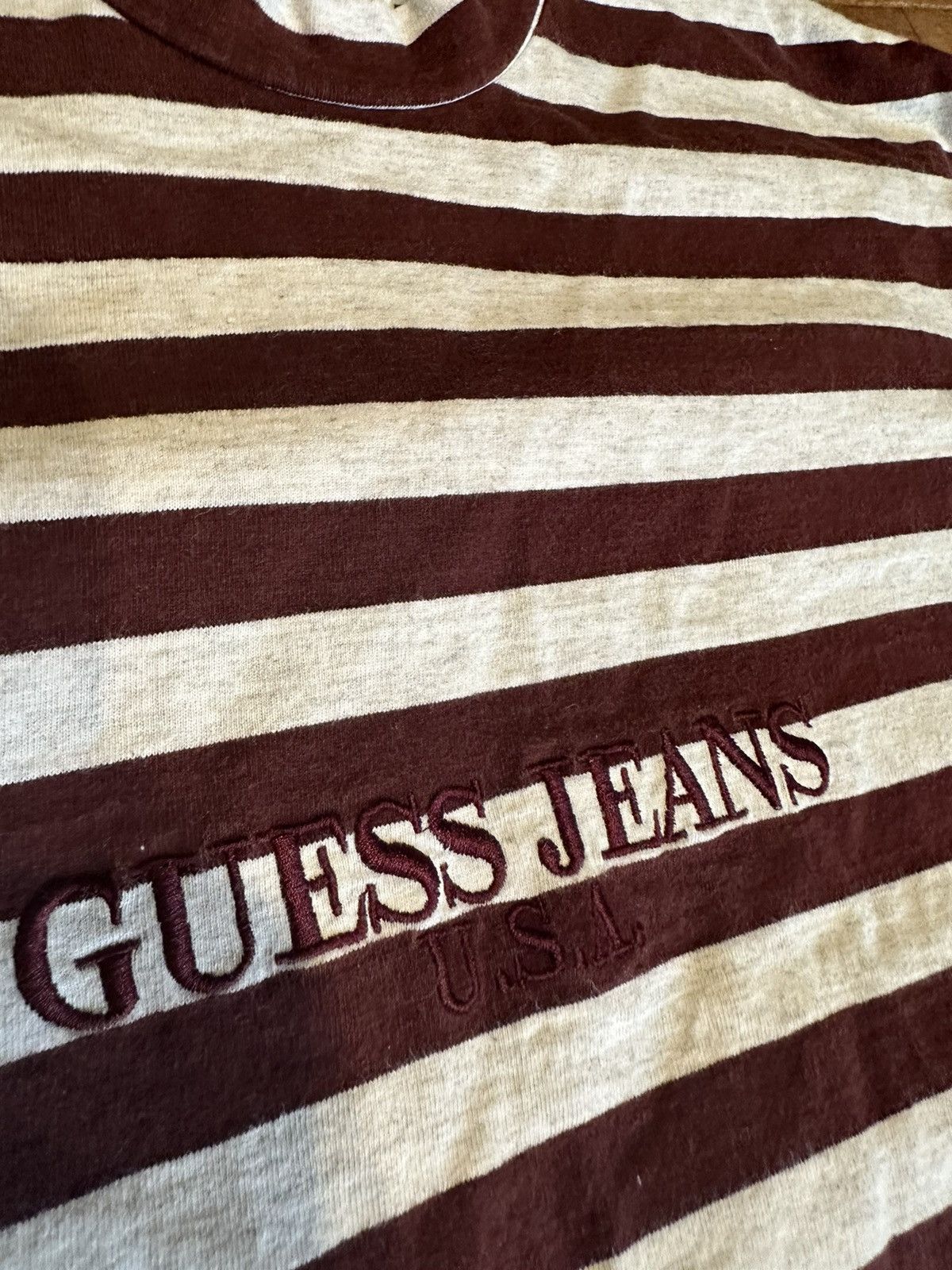 Guess × Vintage 1988 long sleeve GUESS stripe shirt Size US L / EU 52-54 / 3 - 4 Thumbnail