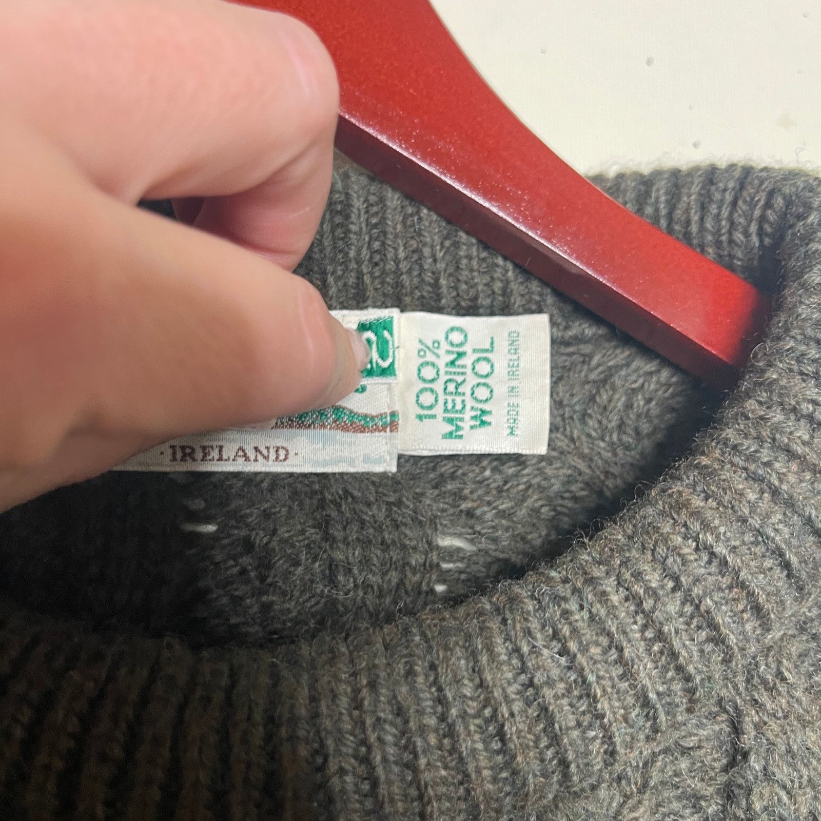 Aran Crafts Aran Crafts Irish Fisherman crew neck sweater dark green S Size US S / EU 44-46 / 1 - 3 Thumbnail