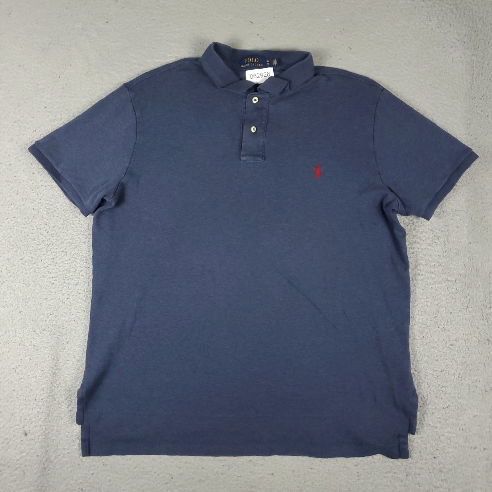 Ralph Lauren VINTAGE Ralph Lauren Polo Shirt Mens XL Blue Solid Short Sleeve Casual Preppy Size US XL / EU 56 / 4 - 3 Thumbnail