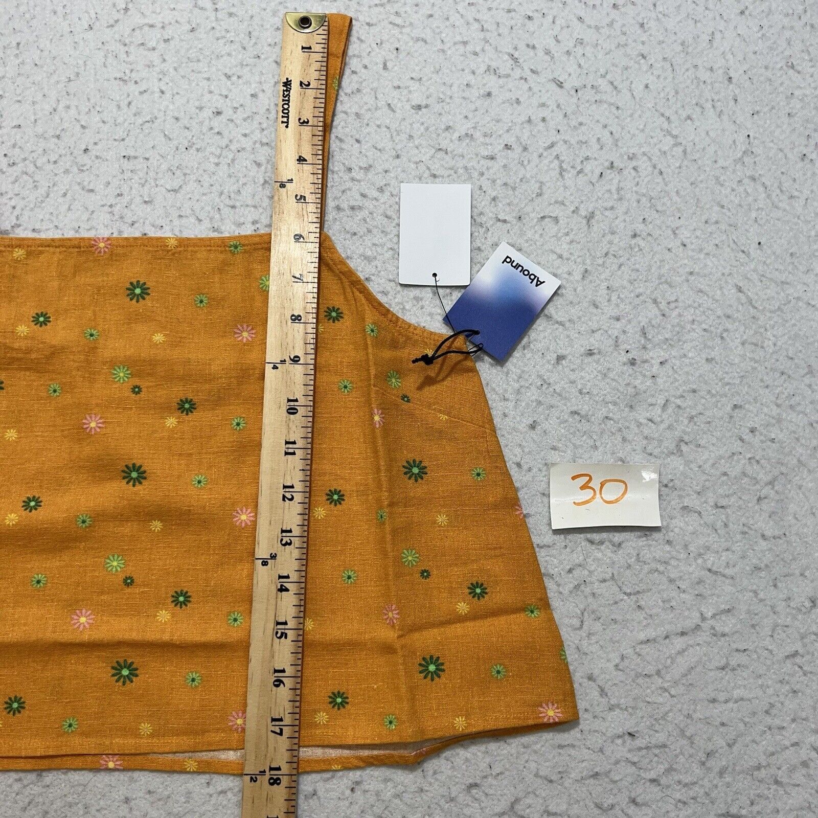 Nordstrom Abound Orange Floral Sleeveless Square Neck Crop Top NWT Size S / US 4 / IT 40 - 5 Thumbnail