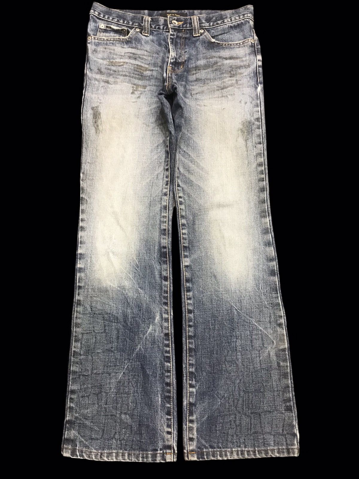 Japanese Brand 💥FLARE💥semanticdesign Japan Sick Flare Distrsed Denim F198 Size US 32 / EU 48 - 1 Thumbnail