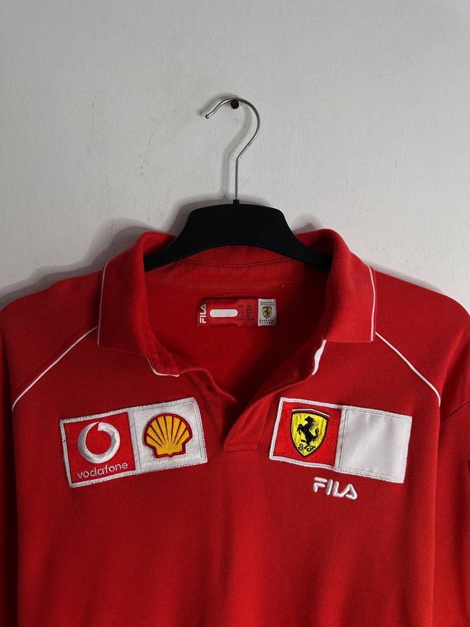 Ferrari Fila Ferrari Vodafone Shell Vintage F1 Team Polo Long Sleeve Size US XL / EU 56 / 4 - 5 Thumbnail