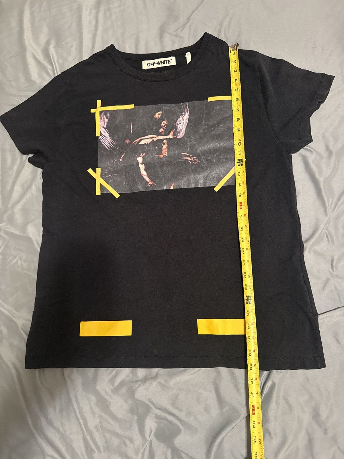 Off-White Offwhite Virgil Abloh Caravaggio T-Shirt Angel Black/Yellow Size US M / EU 48-50 / 2 - 9 Thumbnail