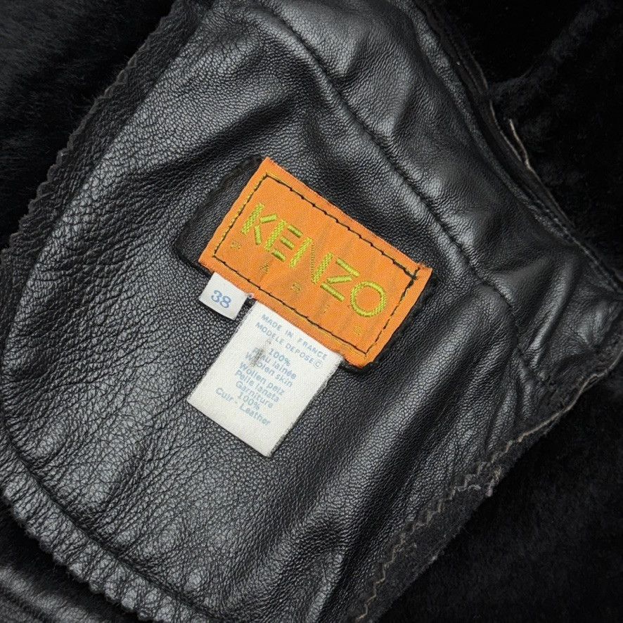 Kenzo Kenzo Black Shearling Leather Jacket Size M / US 6-8 / IT 42-44 - 19 Thumbnail