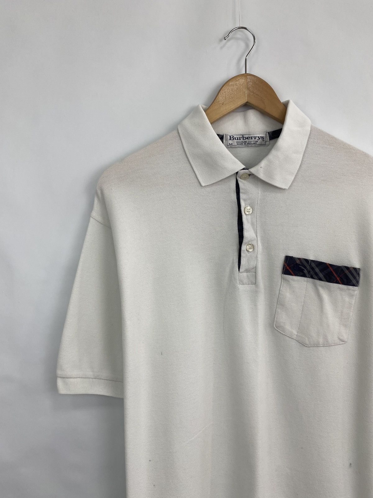 Burberry 🇬🇧 Vintage 90s Burberry Polo T-Shirt Retro Rare Hype Y2K Size US M / EU 48-50 / 2 - 2 Thumbnail