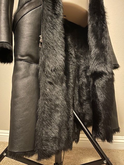 Inaisce Inaisce Leather Long Coat 100% Lambskin Long-Hair Shearling Size US XL / EU 56 / 4 - 6 Thumbnail