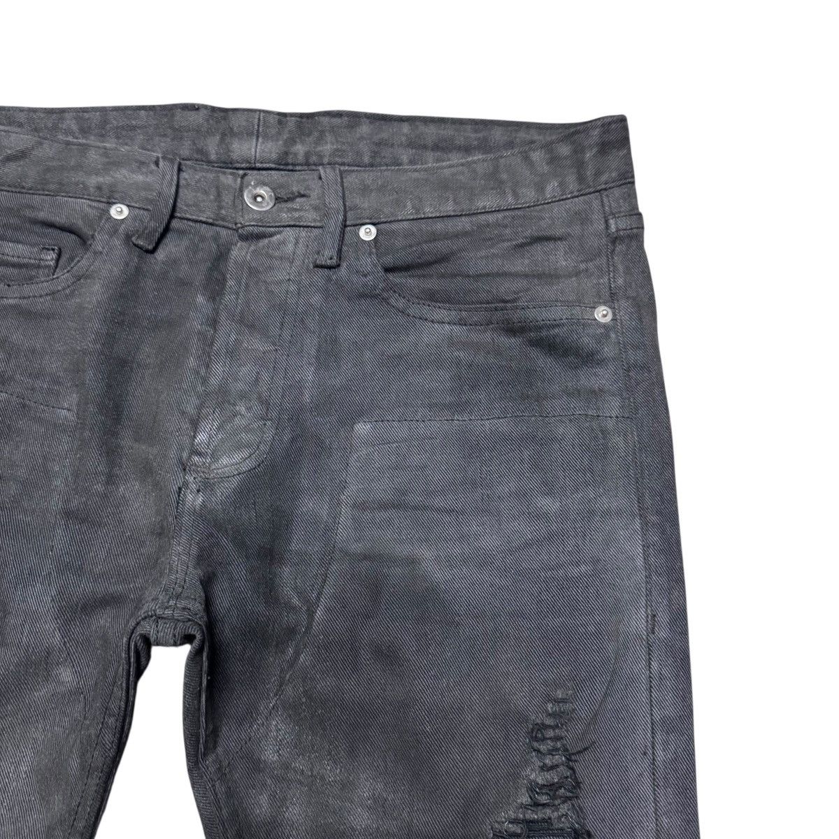 Japanese Brand SAMPLE Mr Completely Coated Jeans Distressed Size US 32 / EU 48 - 6 Thumbnail