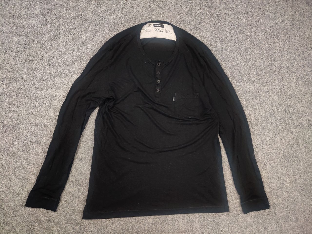 Freitag Freitag E750 Male Black Linen-Modal true hemp Long sleeve Size US M / EU 48-50 / 2 - 7 Thumbnail