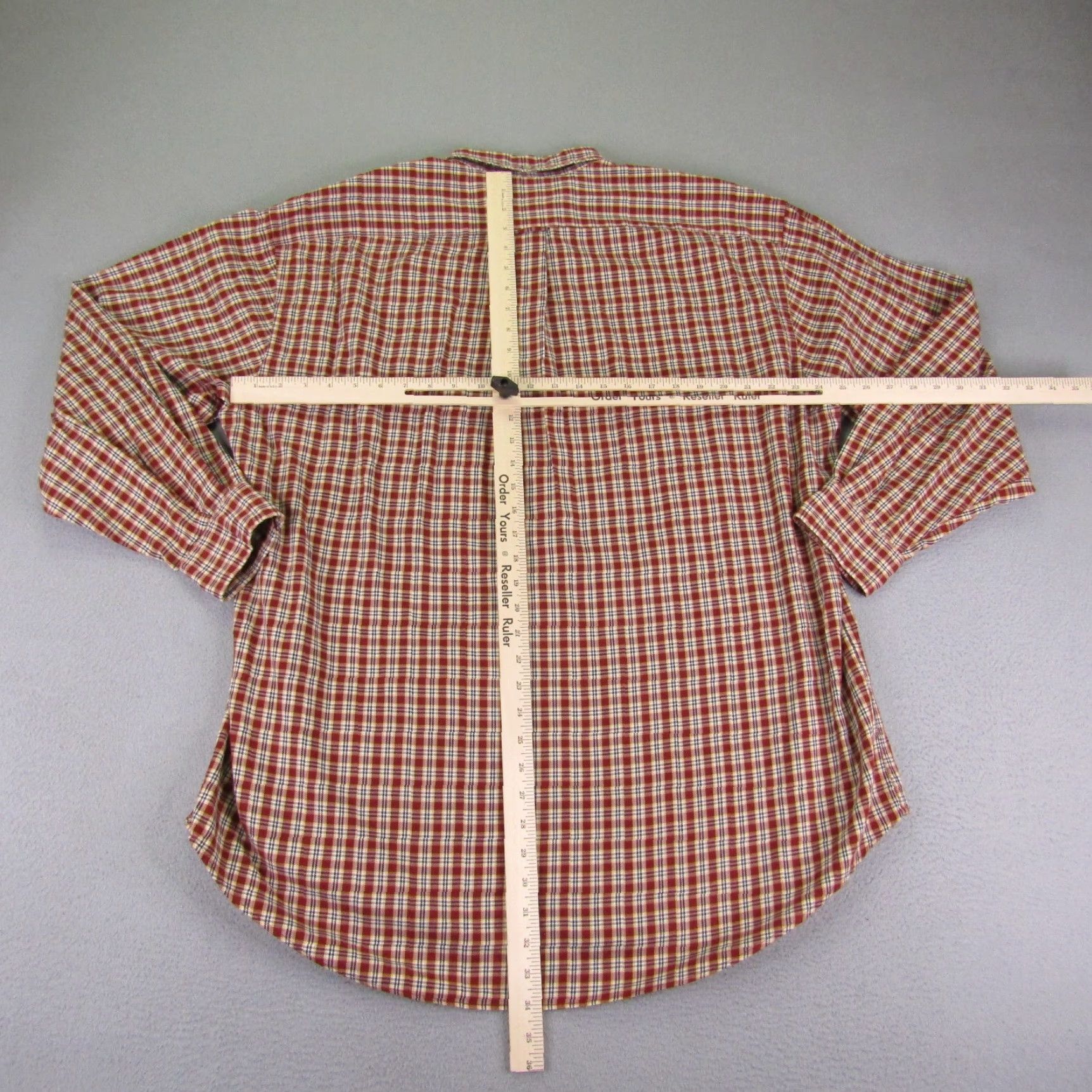 Faconnable VINTAGE Faconnable Shirt Mens XL Red Plaid Button-Up Cotton Twill Outdoors Size US XL / EU 56 / 4 - 5 Thumbnail