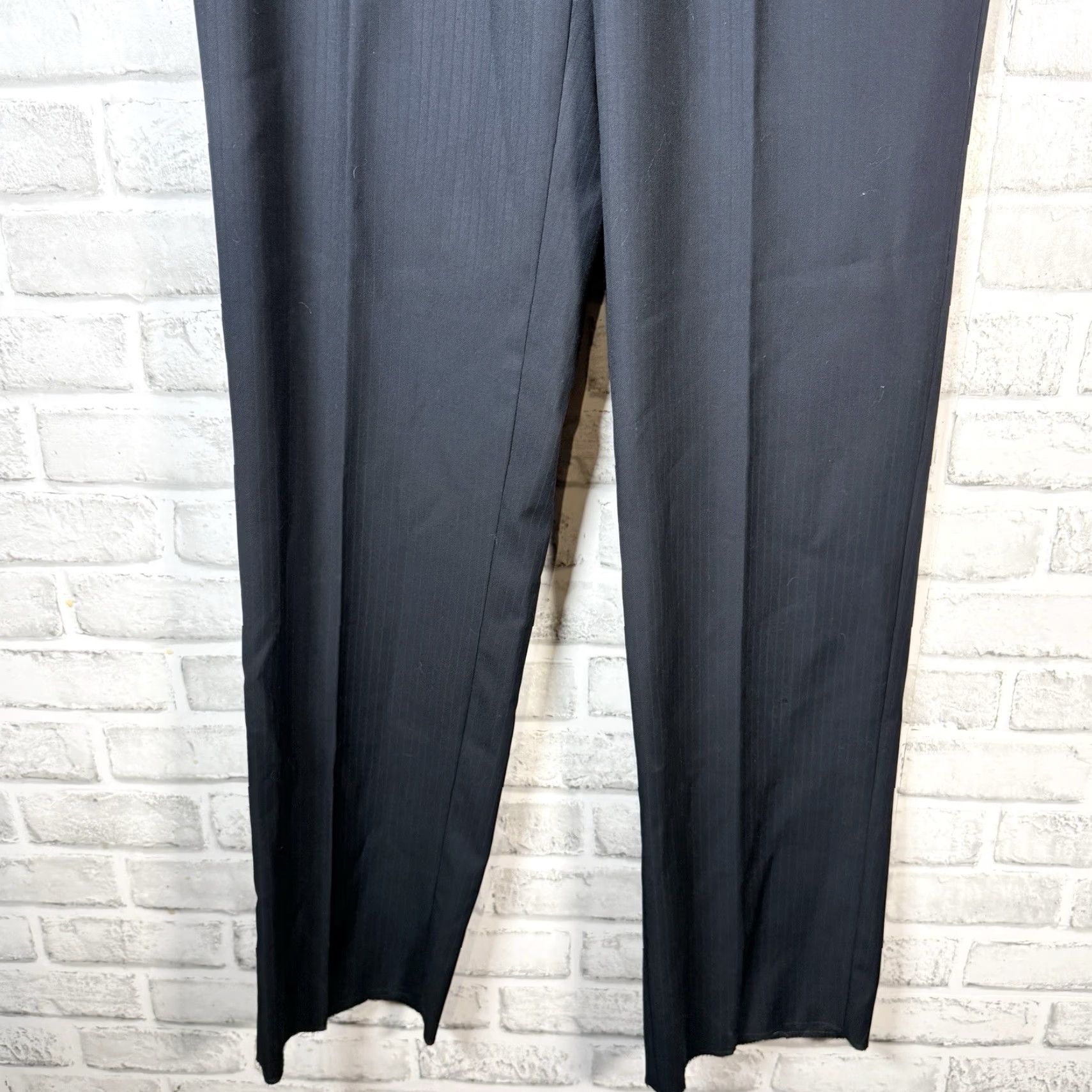 Vintage NWT Caravelli Navy Blue Polyester Blend Dress Pants Mens 38x32 Italy Blue Dress Pants Mens XS? Size US 38 / EU 54 - 3 Thumbnail