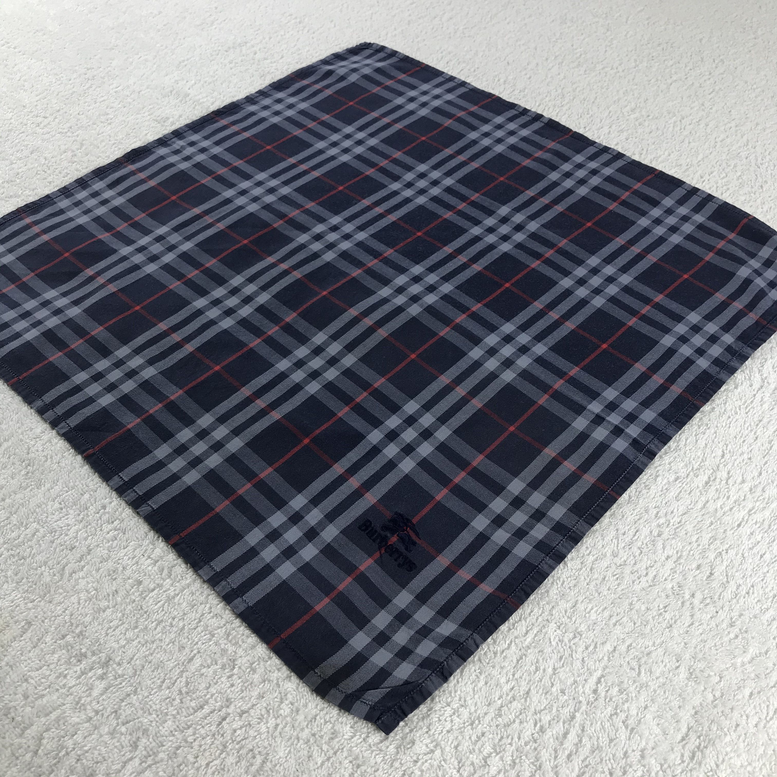 Burberry × Vintage Burberry Bandana / Handkerchief / Neckerchief - S077 Size ONE SIZE - 2 Thumbnail