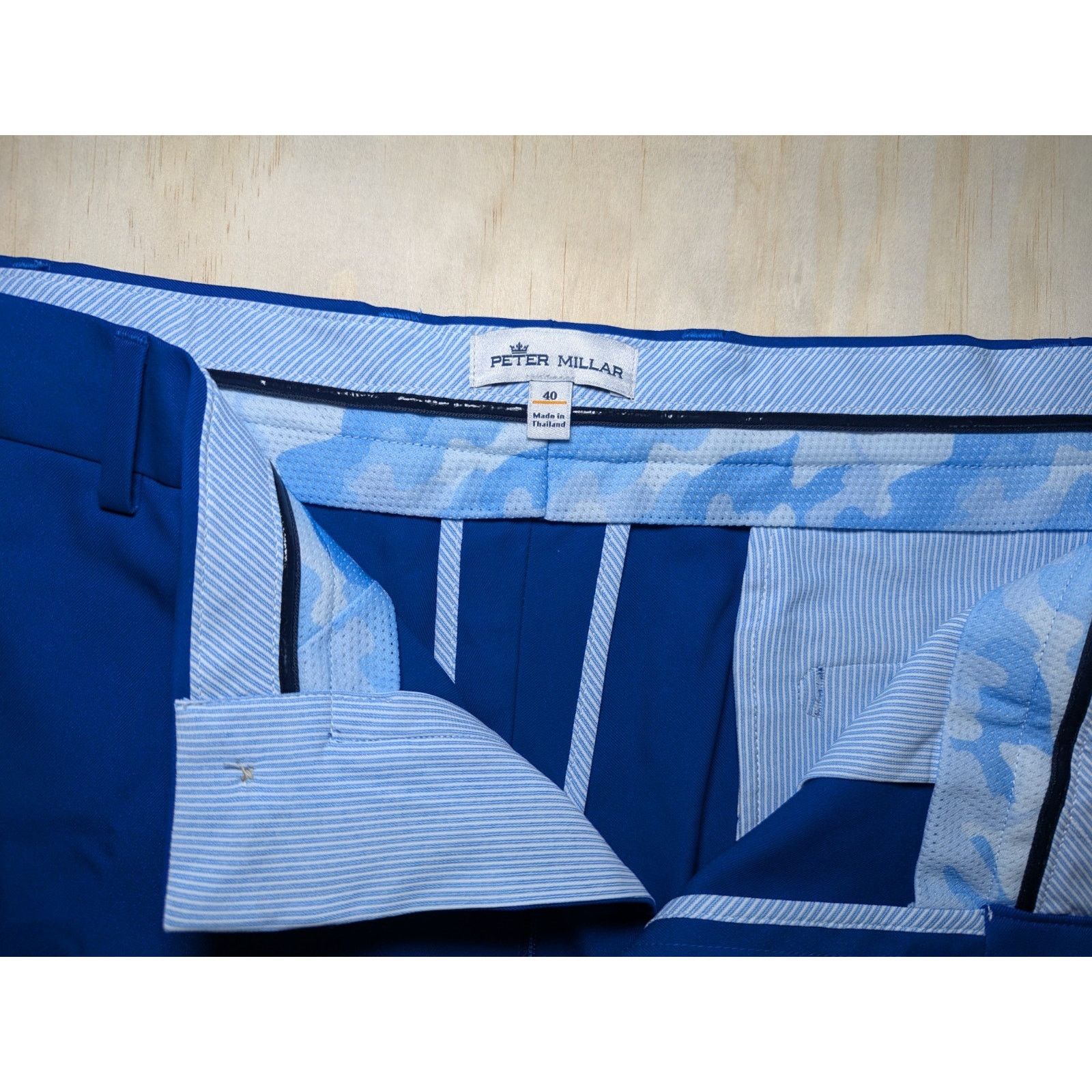 Peter Millar Peter Millar Men's 40 Blue Performance Golf Shorts Solid Size US 40 / EU 56 - 2 Thumbnail