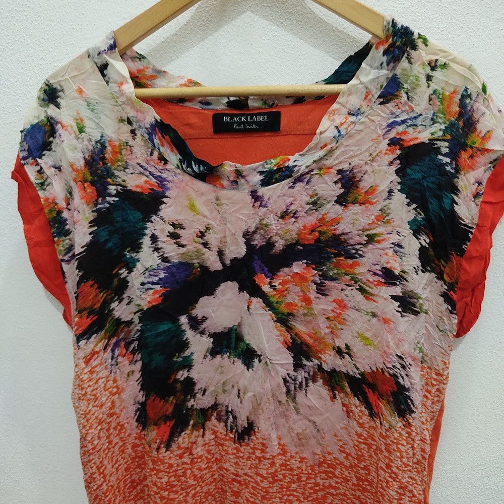 Black Label × Paul Smith × Vintage Black Label Paul Smith Floral Women Dress Blouse Sleveless Size M / US 6-8 / IT 42-44 - 3 Thumbnail