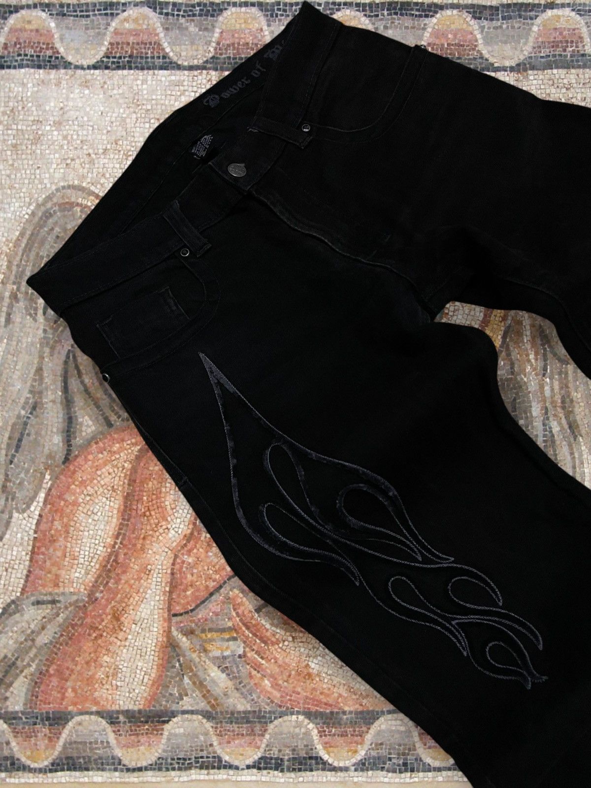 Japanese Brand Vintage 1990s Designer Eleven Eleven Usa Tribal Witch Denim Size US 30 / EU 46 - 7 Thumbnail