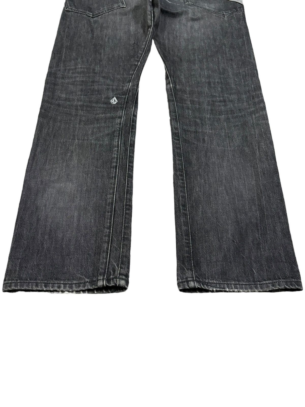 Vintage Volcom Selvedge Faded Loose Straight Ripped Jeans