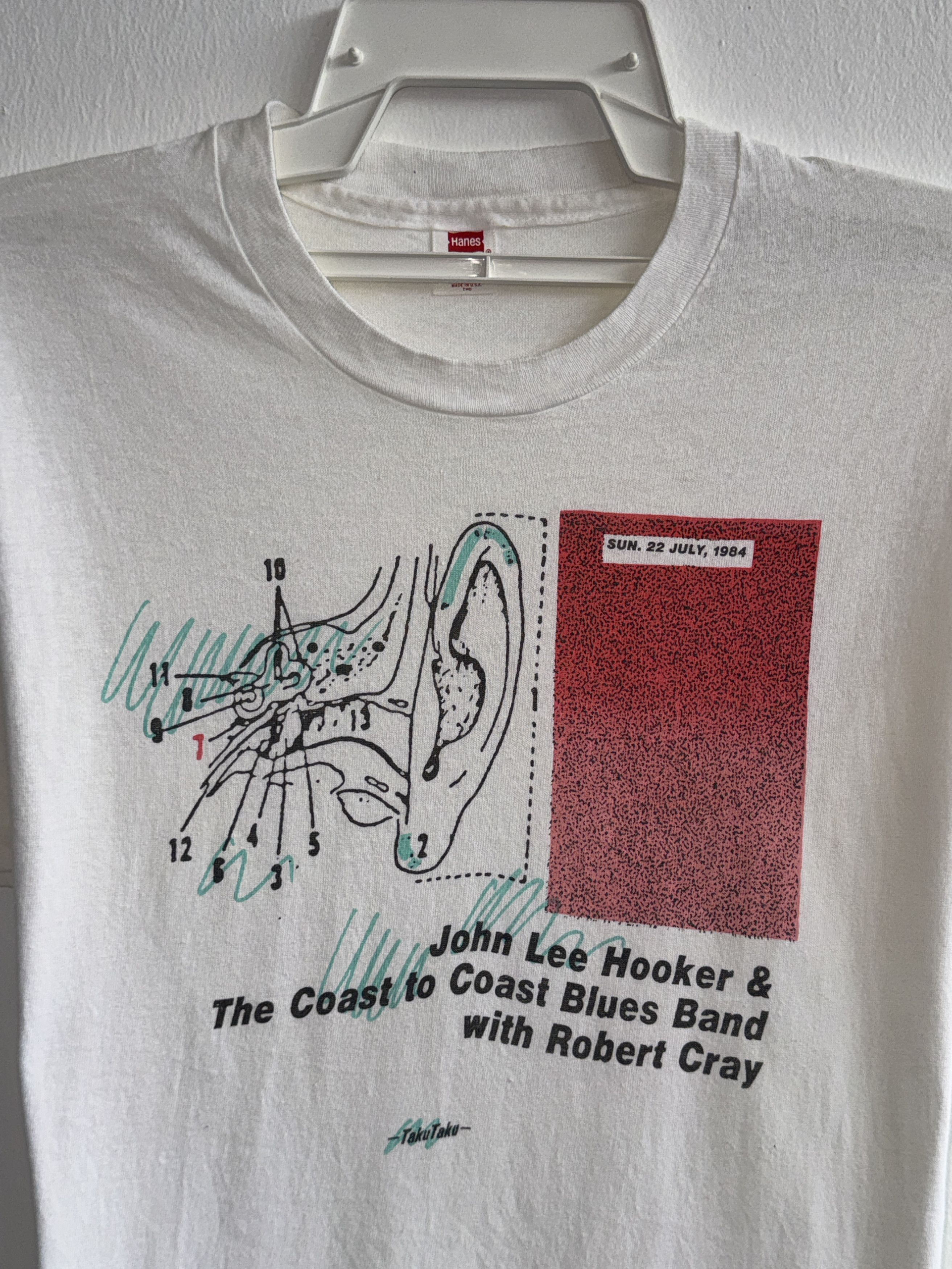 Vintage Vintage 84's JOHN LEE HOOKER Robert Cray Band T-Shirt Size US L / EU 52-54 / 3 - 2 Thumbnail