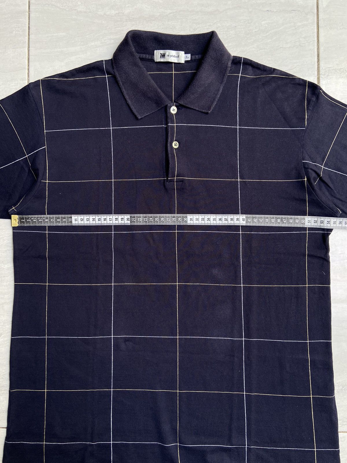 Issey Miyake IM PRODUCT Navy Plaid T-Shirt Size US M / EU 48-50 / 2 - 3 Thumbnail