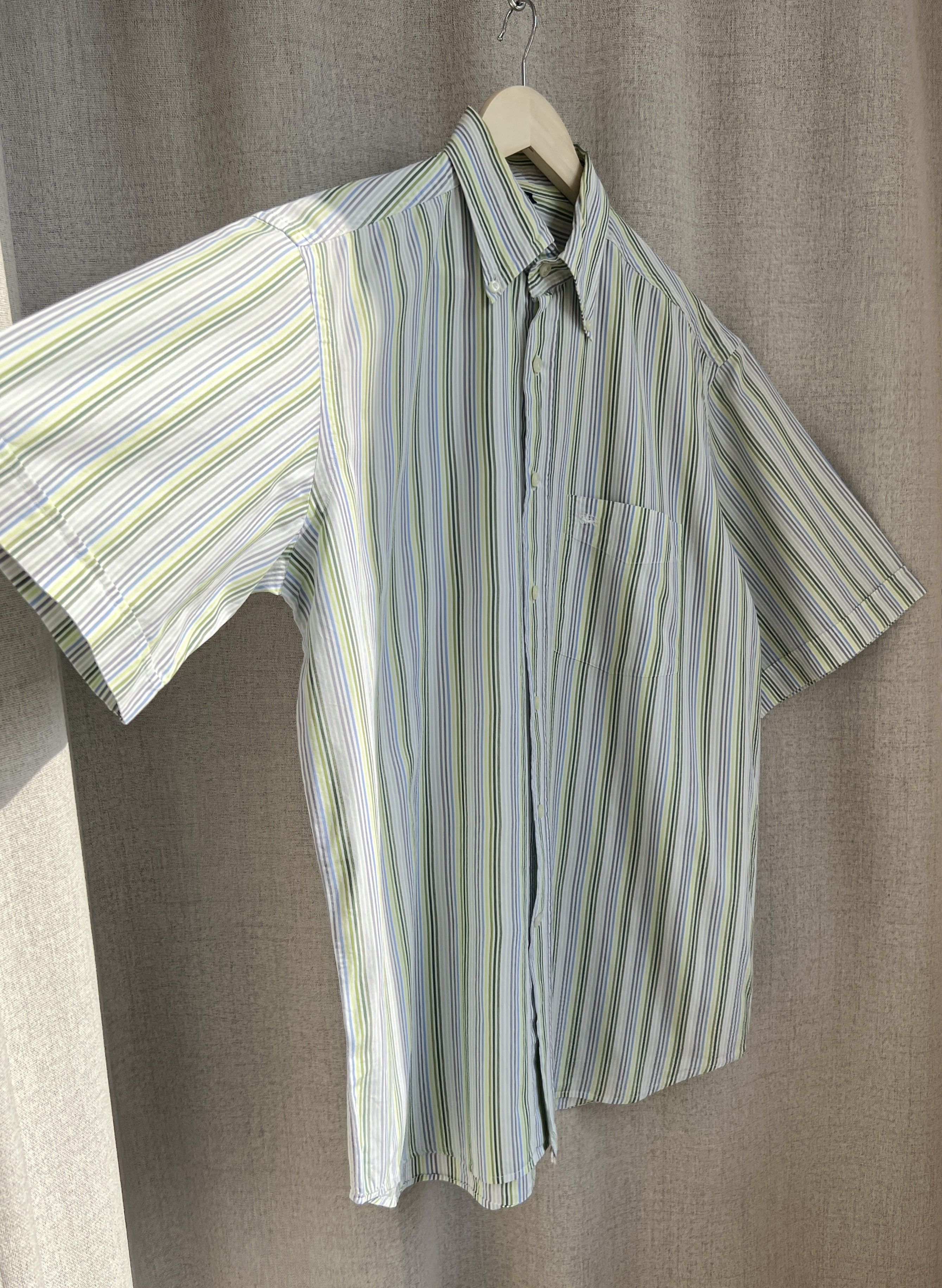 Burberry Vintage Burberry Pocket Logo Striped Button Up Shirt Size US L / EU 52-54 / 3 - 3 Thumbnail