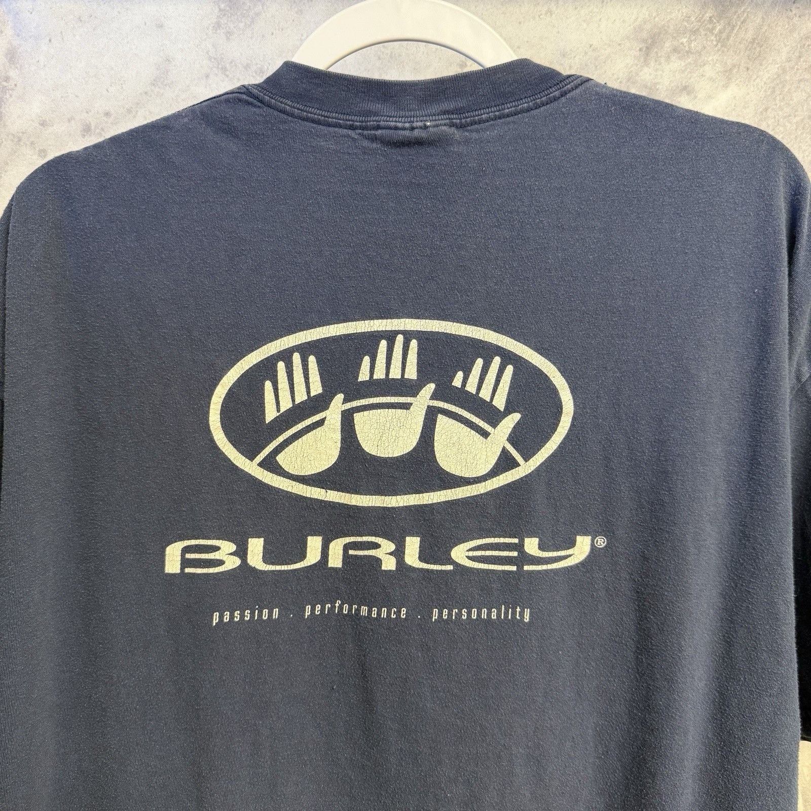 Vintage Vintage Burley T Shirt Mens 2XL Blue Y2K Skate Motorsports S Size US XXL / EU 58 / 5 - 2 Thumbnail