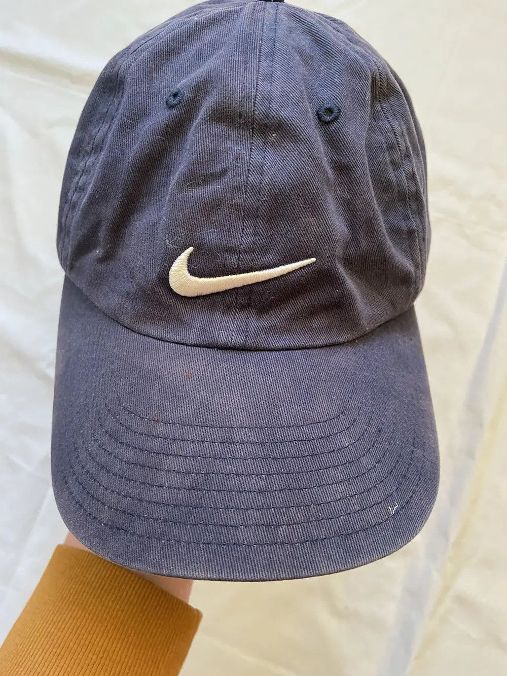 Nike 🦍VINTAGE 90s Y2K DISTRESSED NIKE DRILL FADED CAP HAT SWOOSH Size ONE SIZE - 9 Thumbnail