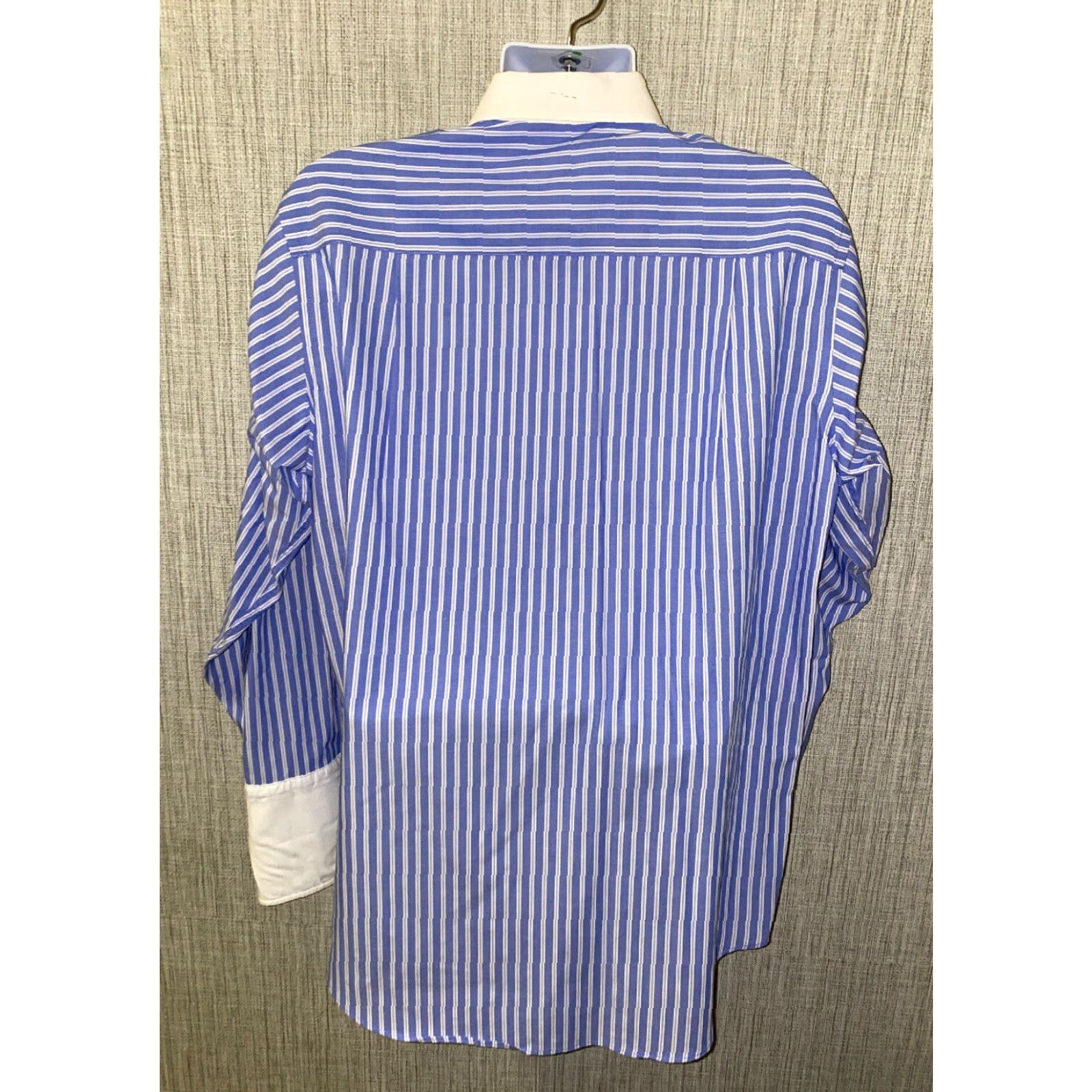 Vintage Donald J Trump Mens Dress Shirt Long Sleeve Blue/White Striped Size 16 1/2 Size US L / EU 52-54 / 3 - 5 Thumbnail