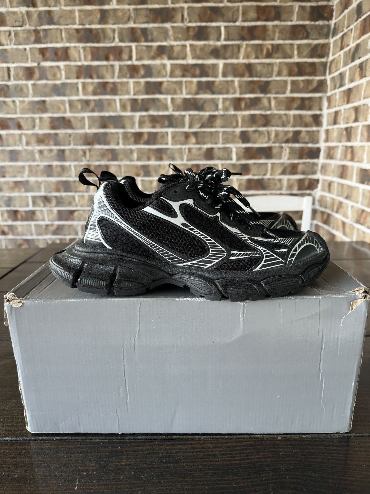 Balenciaga Balenciaga 3XL Sneakers Black Silver Size US 11 / EU 44 - 3 Thumbnail