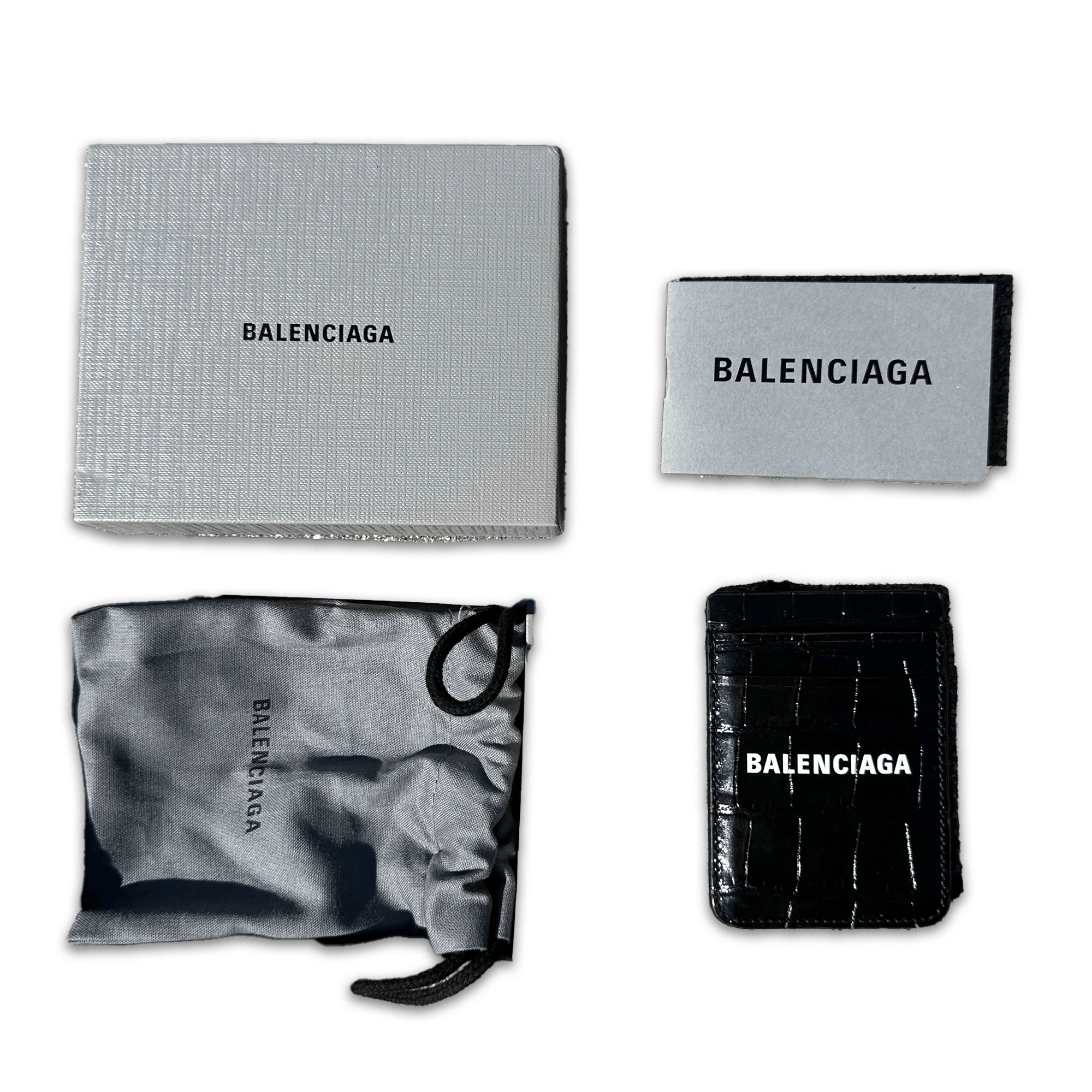 Balenciaga Balenciaga Crocodile Magnet Card Holder Size ONE SIZE - 3 Thumbnail