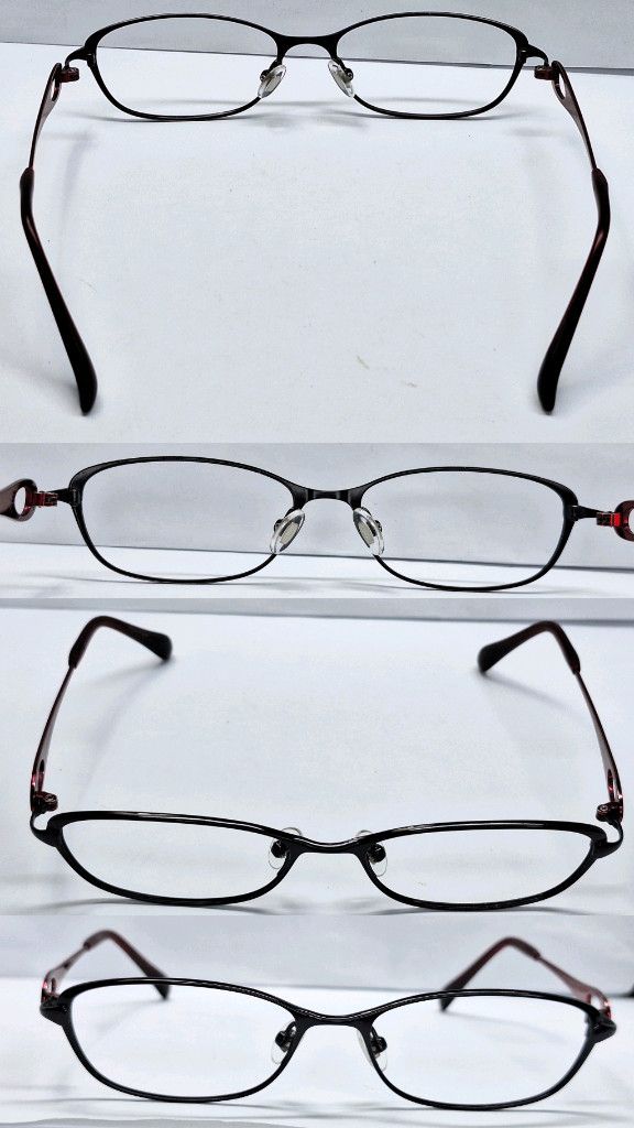 Other SANKO DUN-2105 GUMMETAL Titanium Eyeglasses Frame Oval Size ONE SIZE - 7 Thumbnail