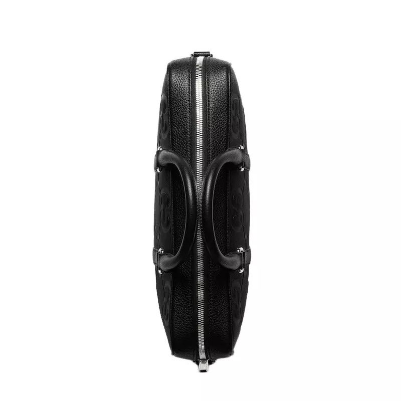 Gucci GUCCI Medium Black Jumbo GG Leather Briefcase New Size ONE SIZE - 5 Thumbnail