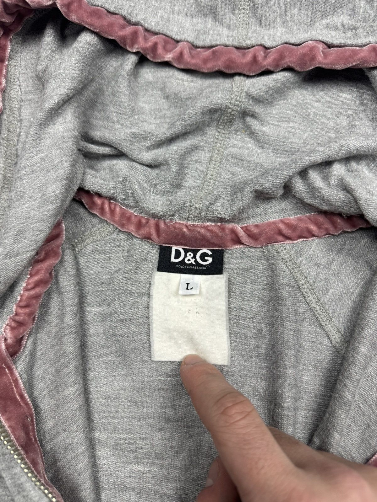 Vintage I Love Dolce Gabbana Lightweight Woman's Zip Hoodie
