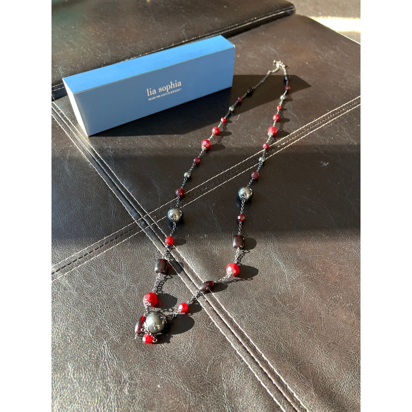 Other Lia Sophia - “Claret” Beaded Necklace Size ONE SIZE - 1 Thumbnail