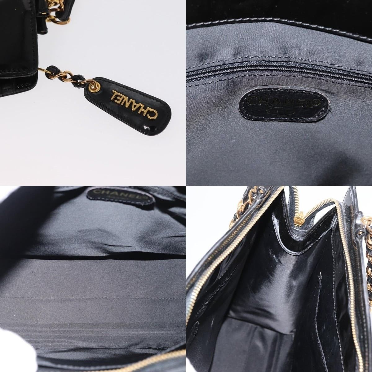 Chanel Chanel Chain Shoulder Bag Patent Leather Black CC Size ONE SIZE - 6 Thumbnail