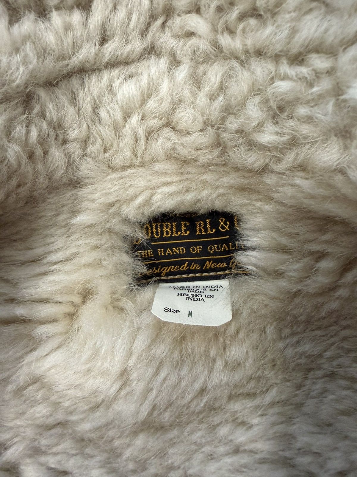 RRL Ralph Lauren Shearling Coat Cream Size US M / EU 48-50 / 2 - 13 Thumbnail
