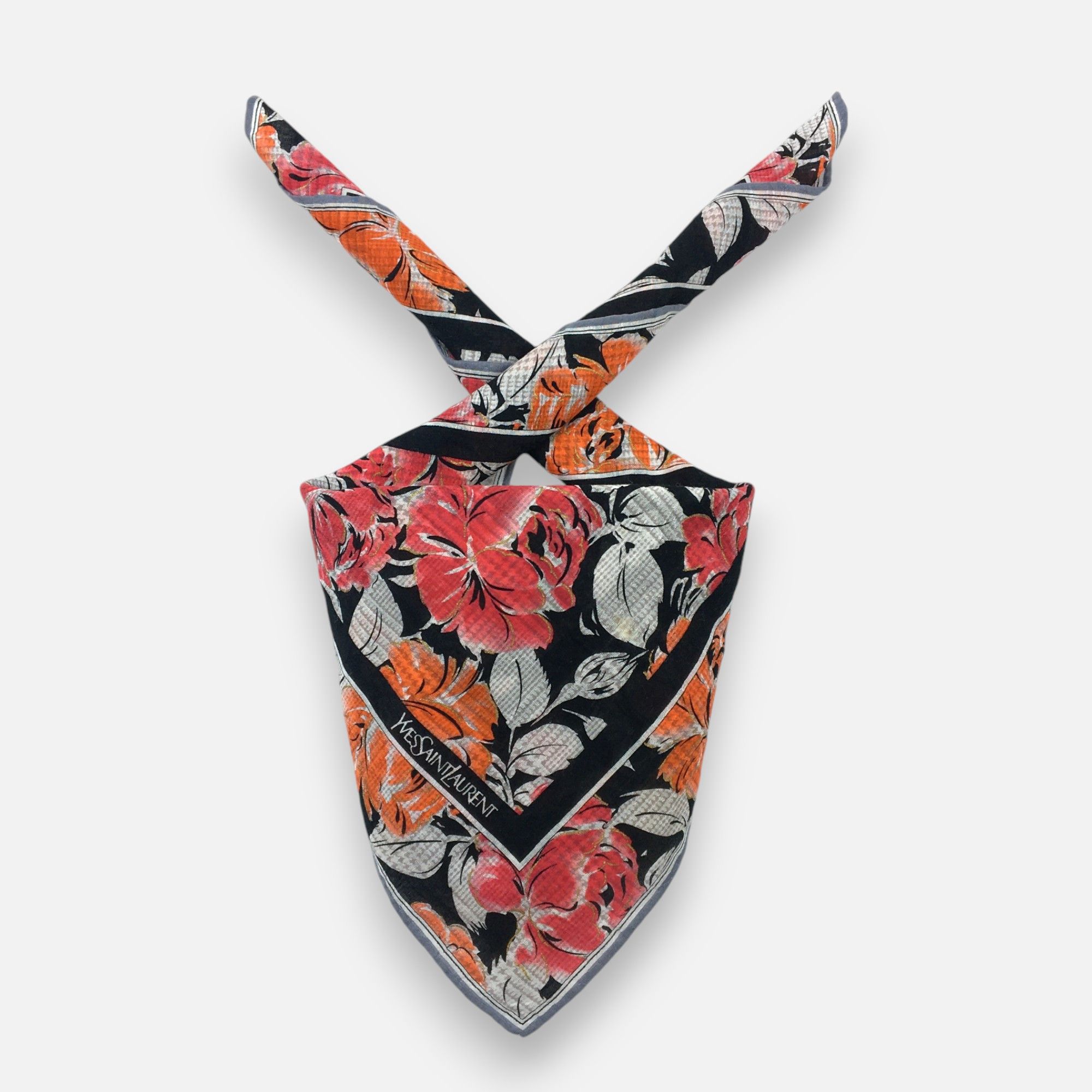 Japanese Brand Vintage Yves Saint Laurent Handkerchief Pocketsquare Bandana Size ONE SIZE - 1 Thumbnail