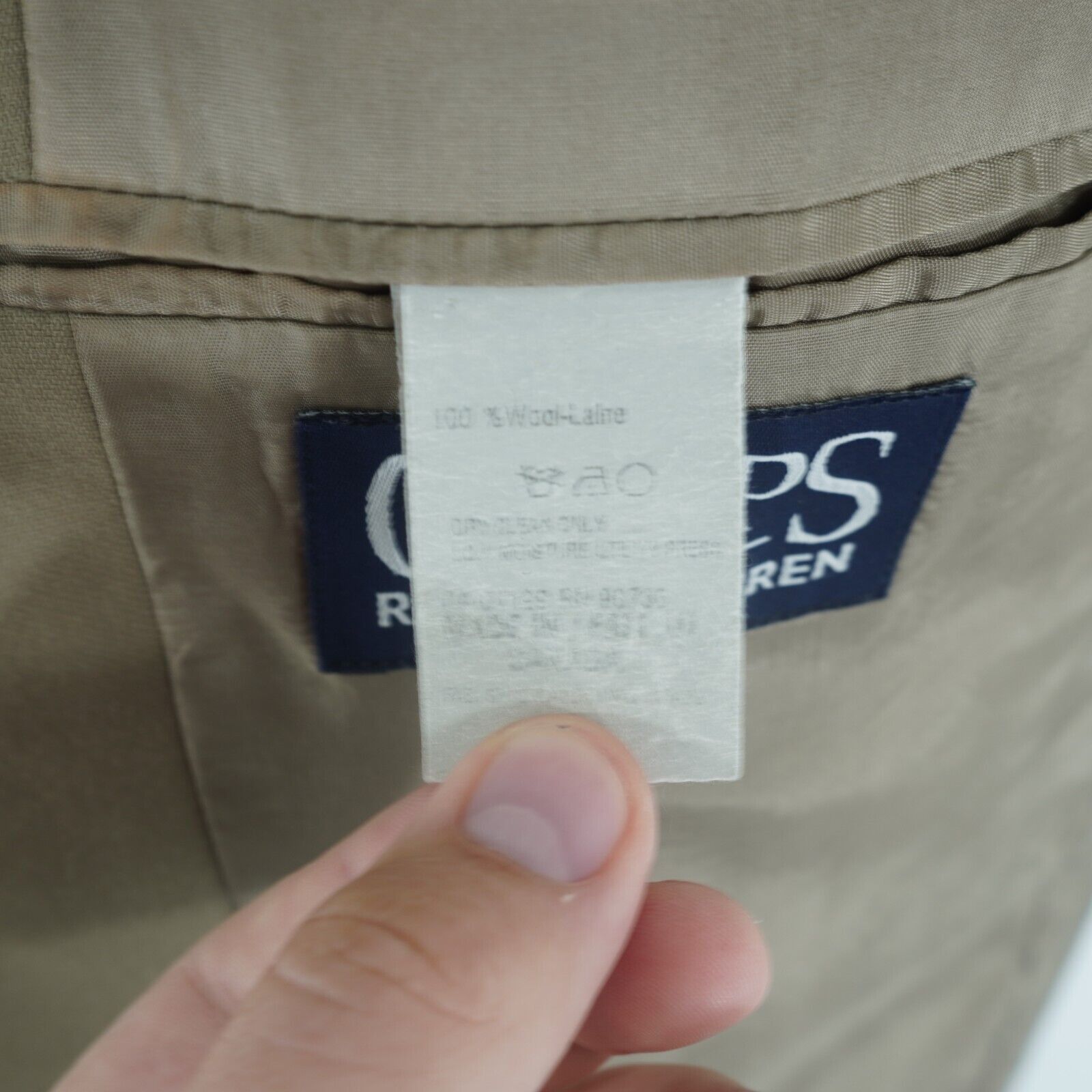Ralph Lauren Chaps Ralph Lauren Wool Tan 2 Button Blazer 40R Suit Jacket Size 40R - 9 Thumbnail