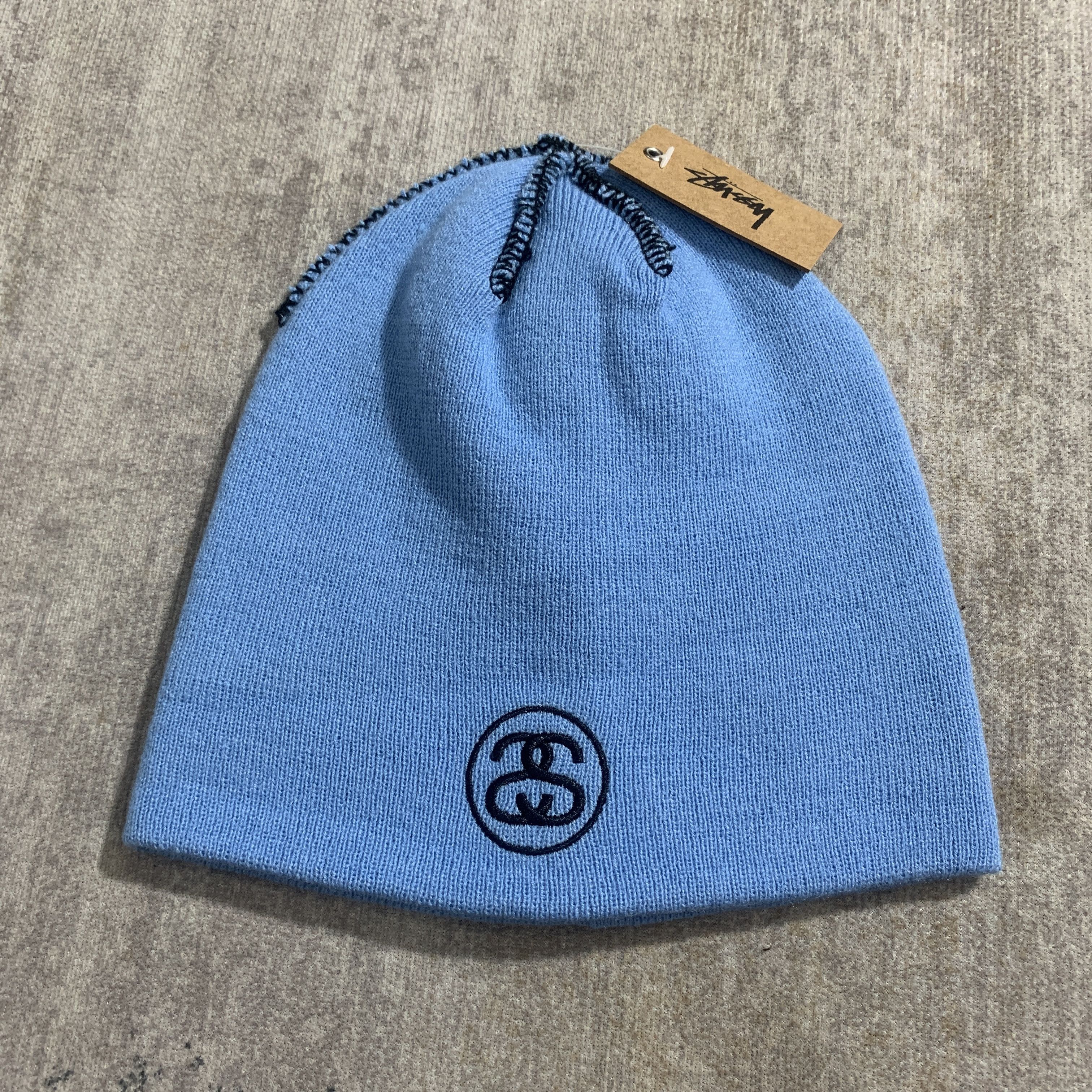 New Era × Stussy STUSSY X NEW ERA NY SKULL CAP BEANIE NAVY | Grailed