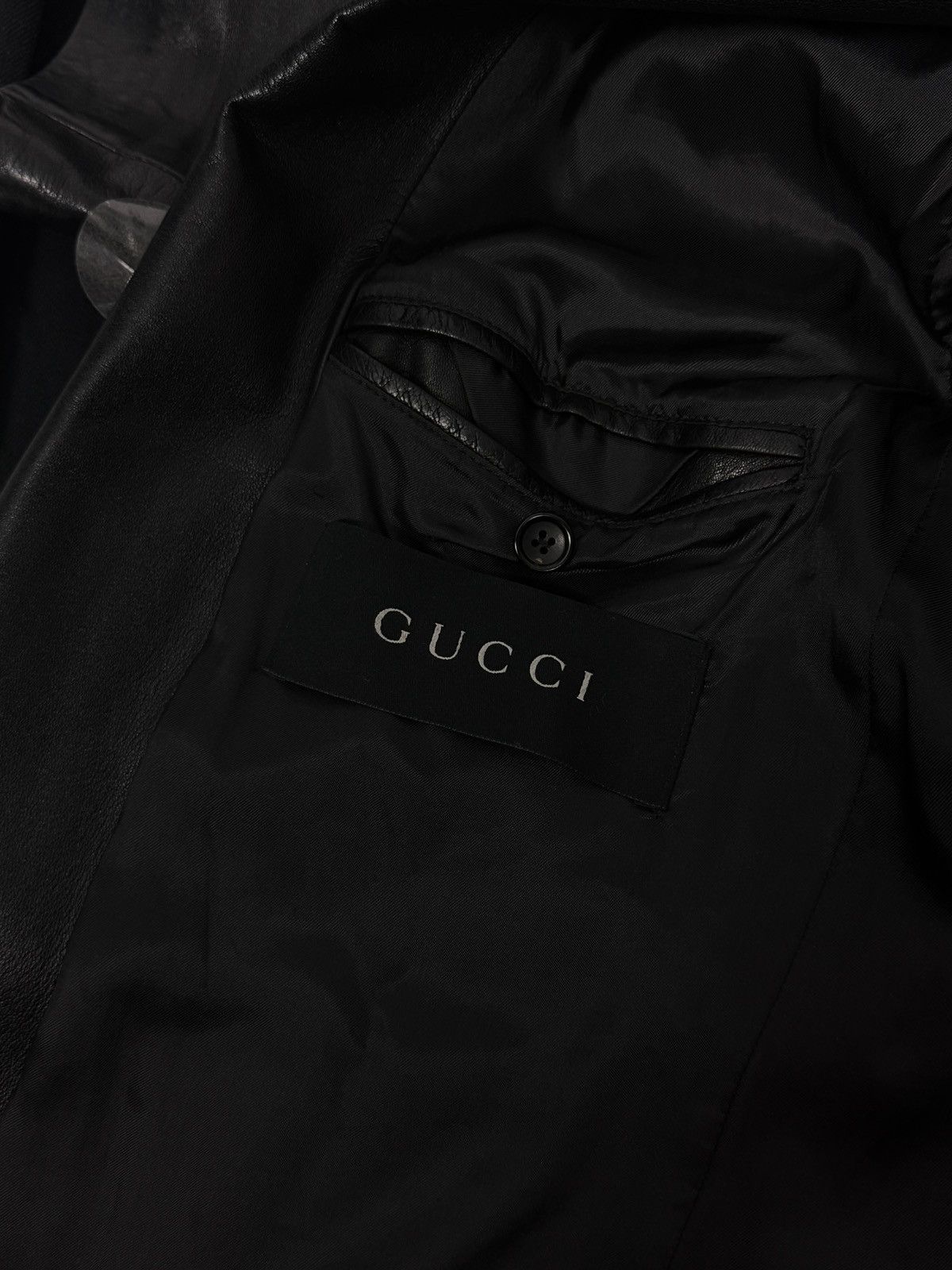 Gucci Gucci By Tom Ford A/W2002 Long Leather Blazer Jacket Size US L / EU 52-54 / 3 - 13 Thumbnail