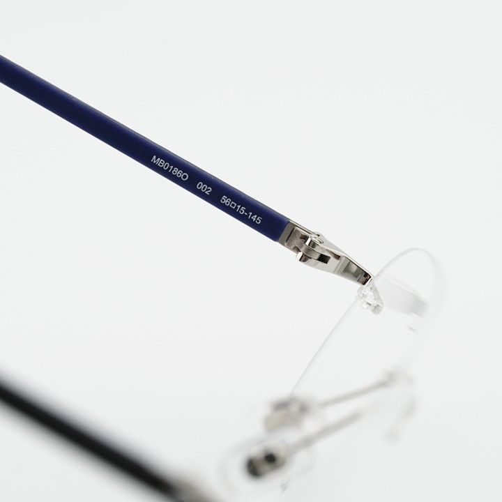 Montblanc Montblanc MB0186O 002 Eyeglasses Silver 56mm Round Frame Size ONE SIZE - 8 Thumbnail