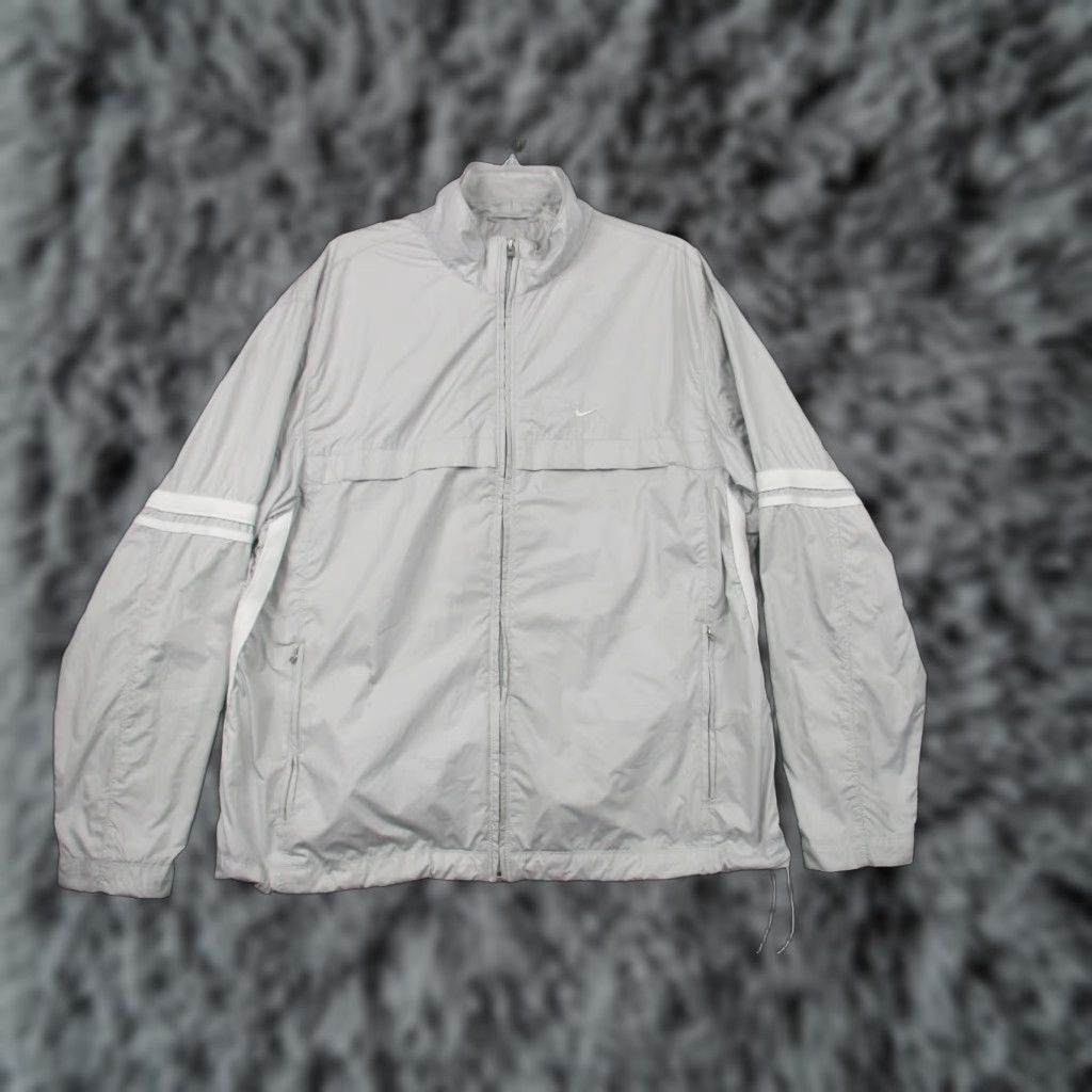 Nike Nike Windbreaker Jacket Men's XL Gray Water Resistant Reflective Size US XL / EU 56 / 4 - 1 Thumbnail