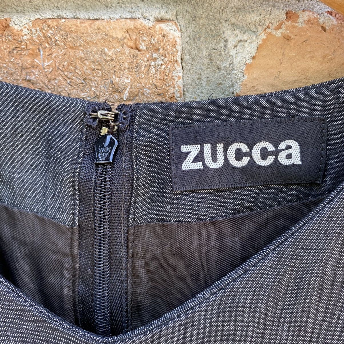 Zucca ZUCCA Dark Denim V-Neck Dress Size M / US 6-8 / IT 42-44 - 9 Thumbnail