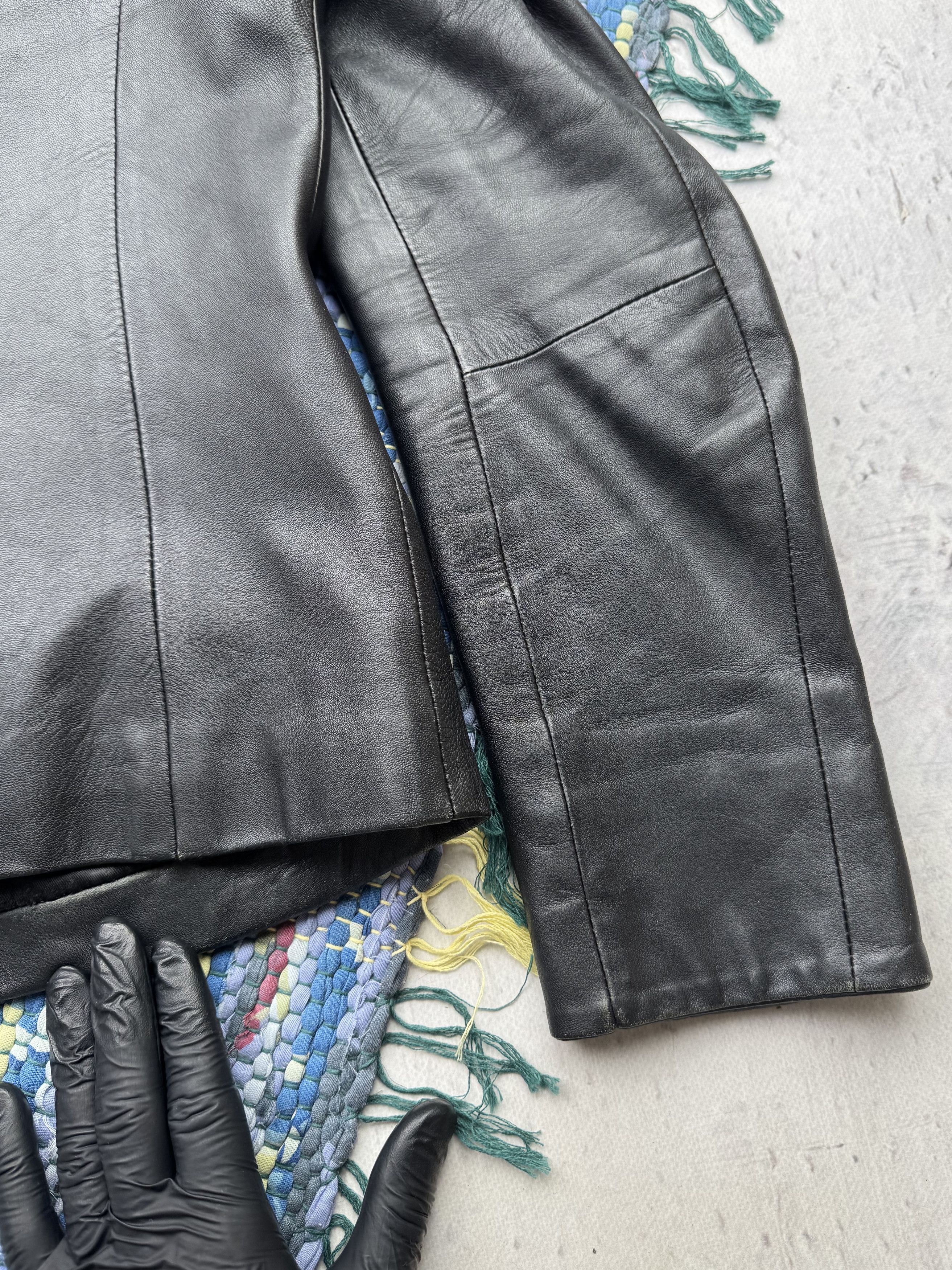 Vintage Vintage Cropped Leather Jacket A524D15(25) Size M / US 6-8 / IT 42-44 - 11 Thumbnail