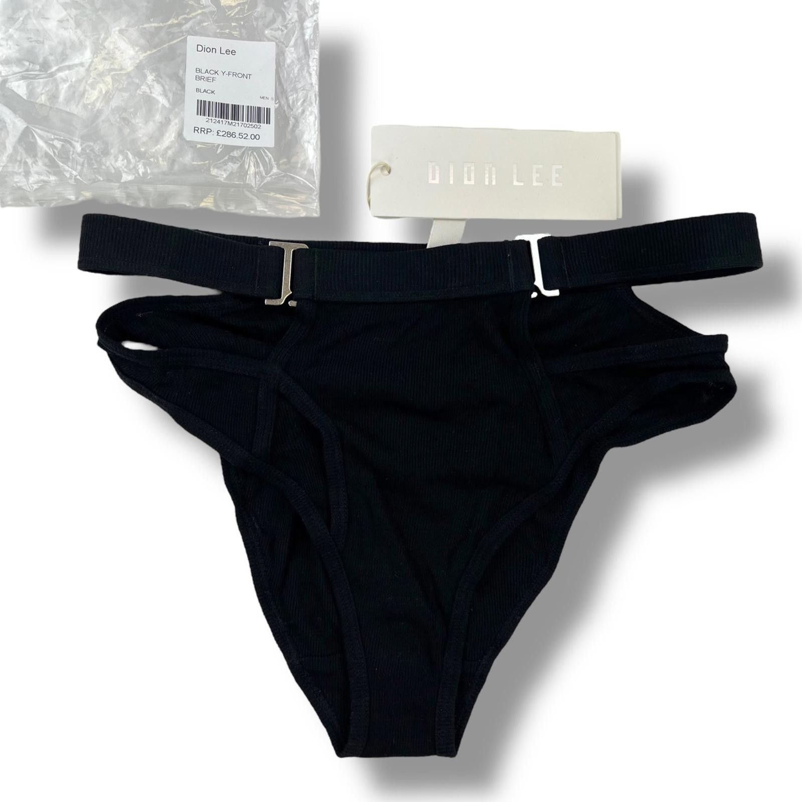 Dion Lee Dion Lee Black Y-Front Briefs Size 28" / US 6 / IT 42 - 1 Thumbnail