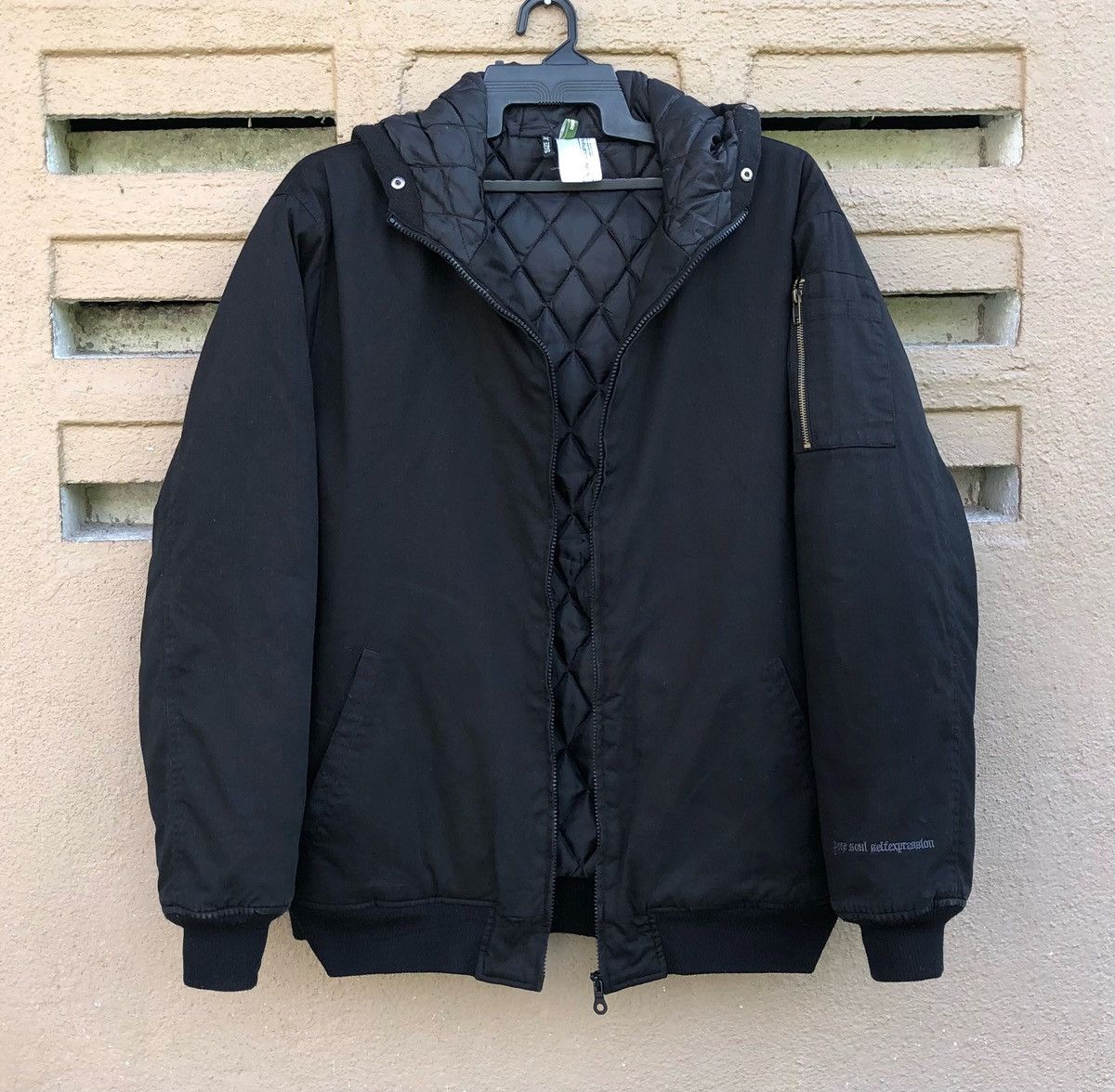 Japanese Brand B-one-soulProjects Ma-1 Lined Quilted Bomber Jacket Size US XL / EU 56 / 4 - 3 Thumbnail
